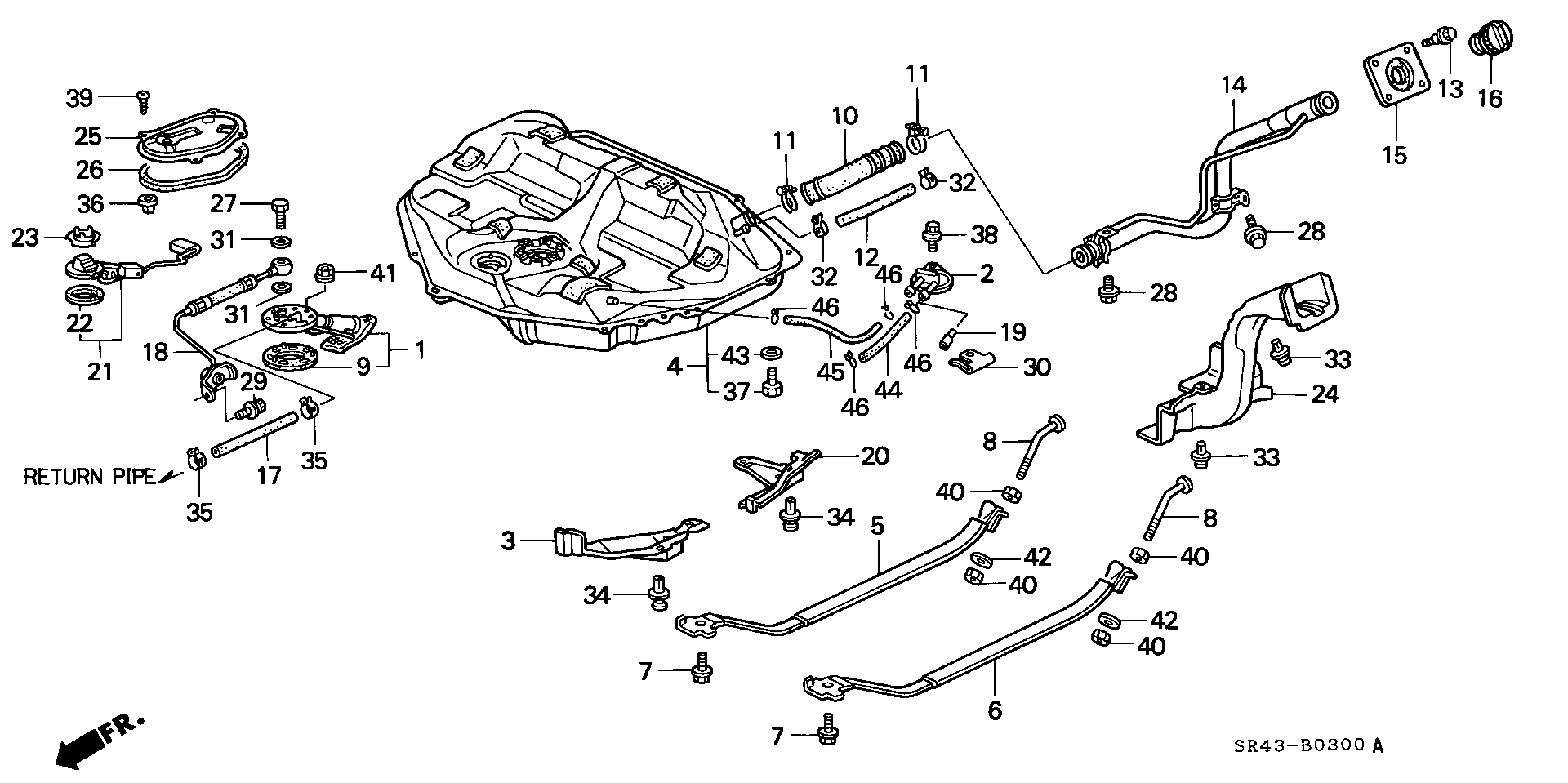 Diagram FUEL TANK for your Honda