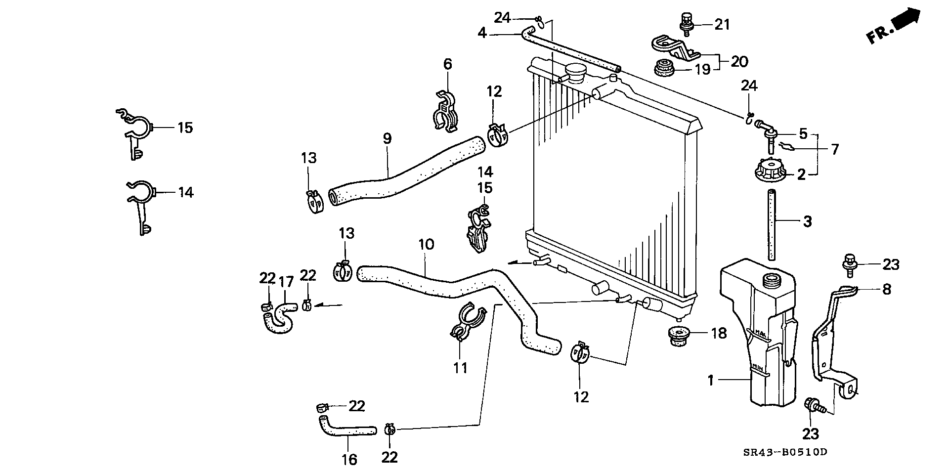 Diagram RADIATOR HOSE for your 2021 Honda CR-V   