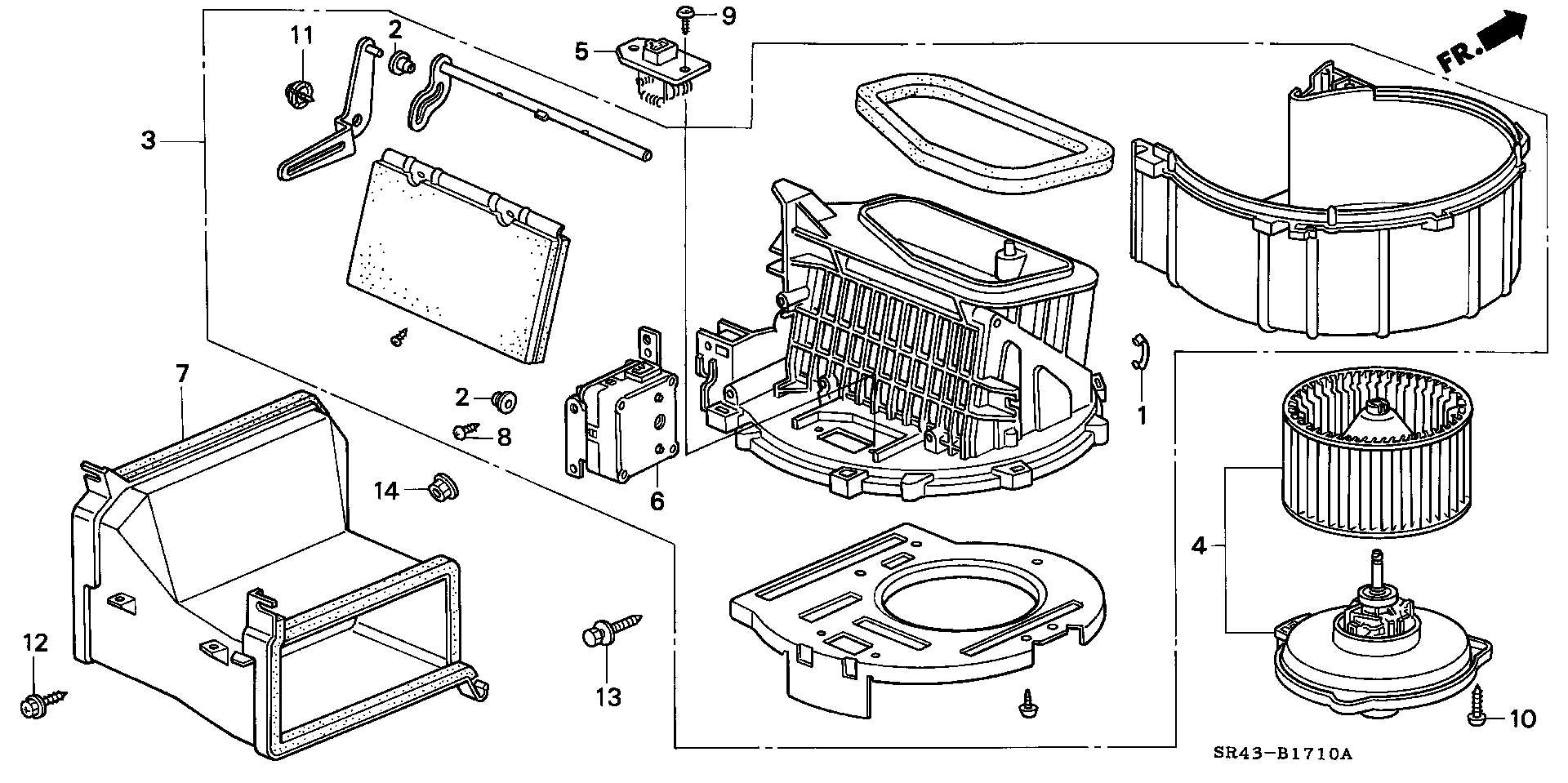 Full size assembly image of HEATER BLOWER (1/1)