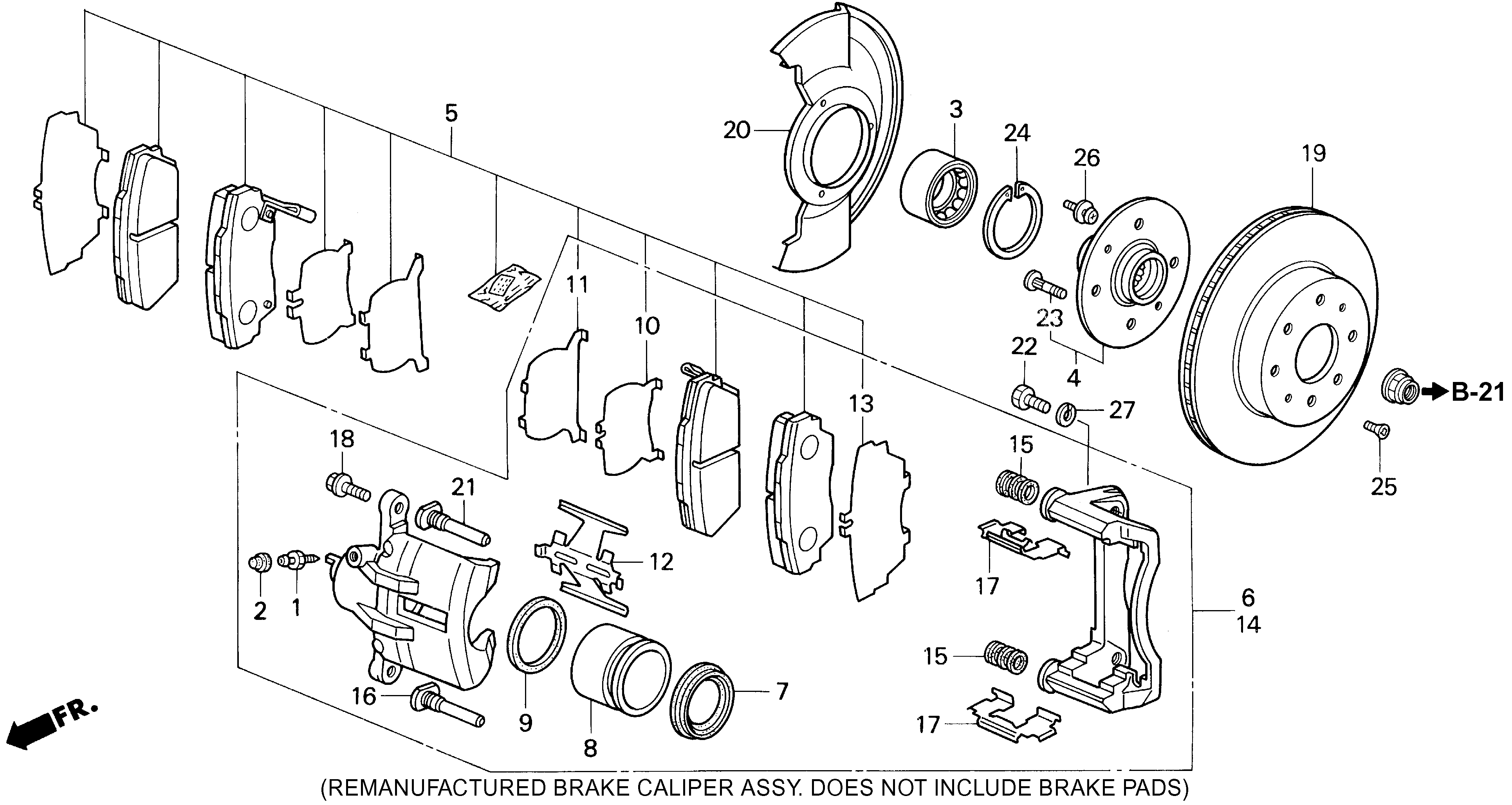 Diagram FRONT BRAKE (2) for your Honda