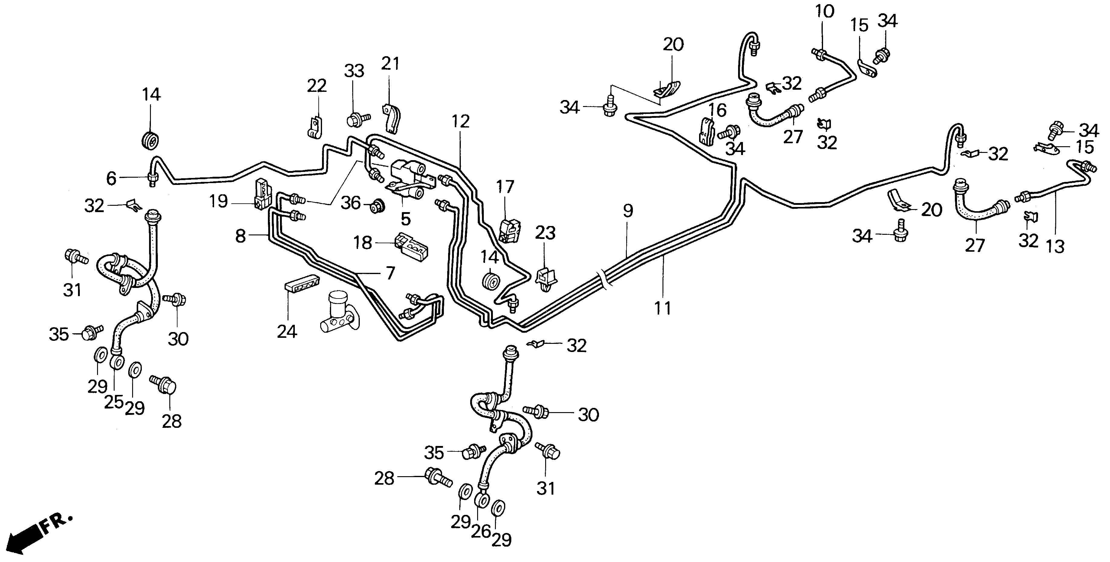 Diagram BRAKE LINES for your Honda Civic  