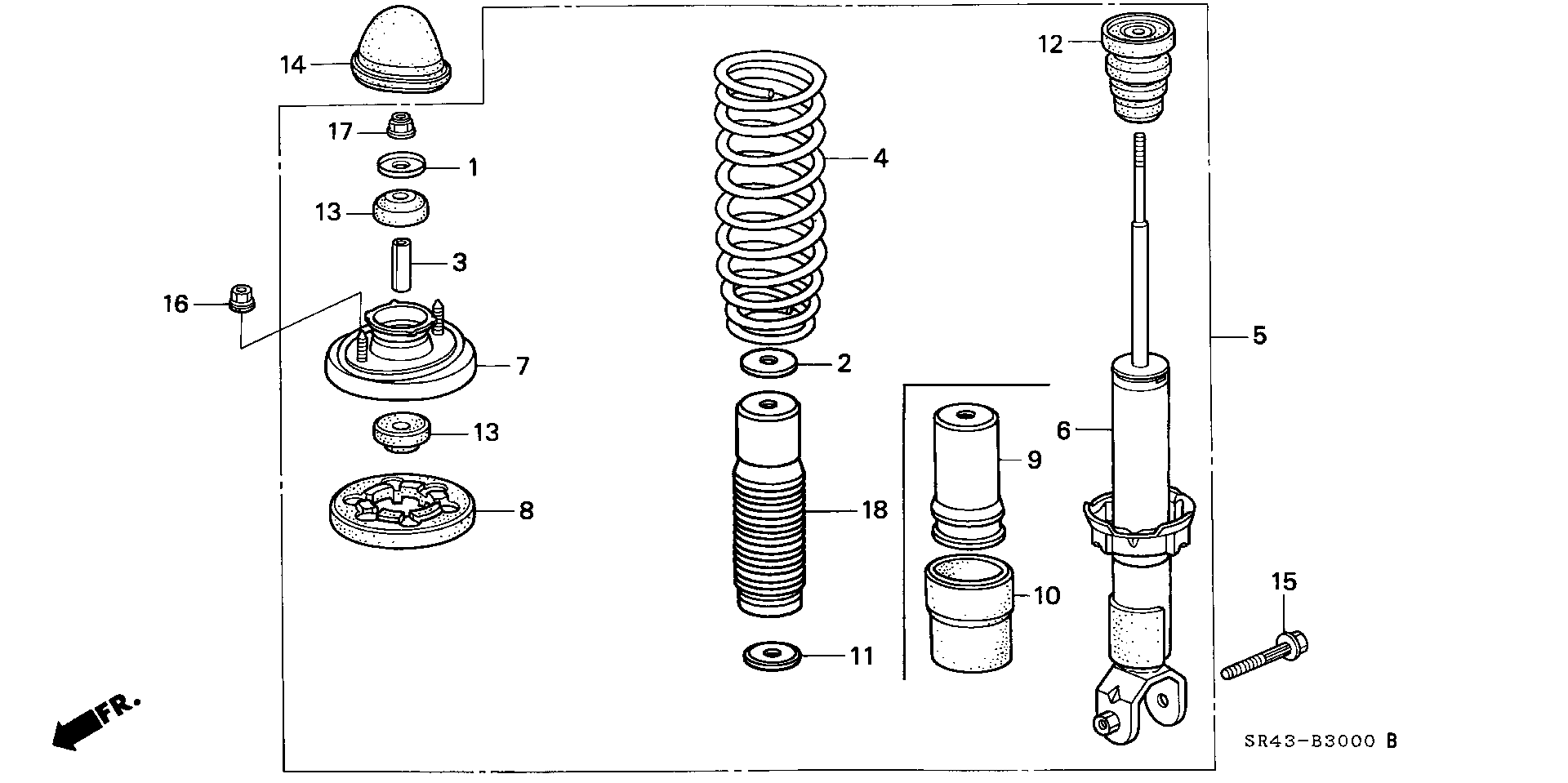 Full size assembly image of REAR SHOCK ABSORBER (1/1)