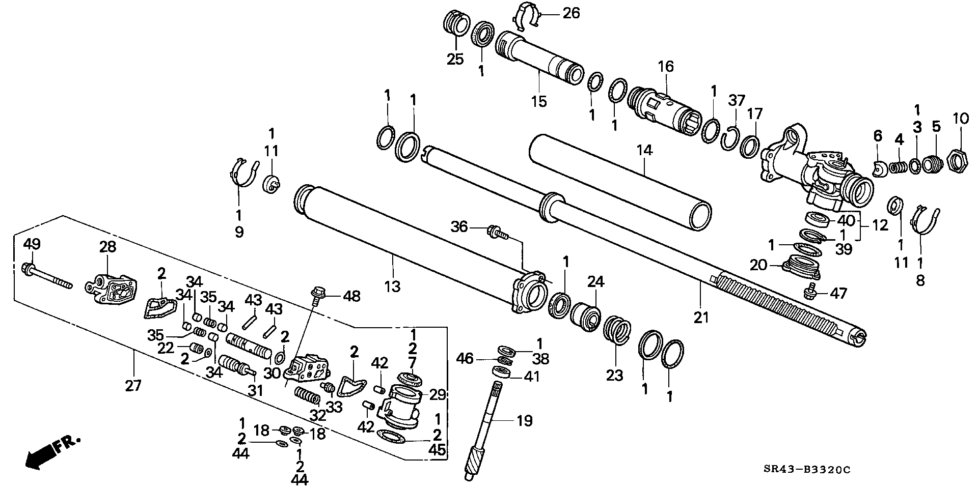 Diagram P.S. GEAR BOX COMPONENTS for your 2021 Honda Accord   