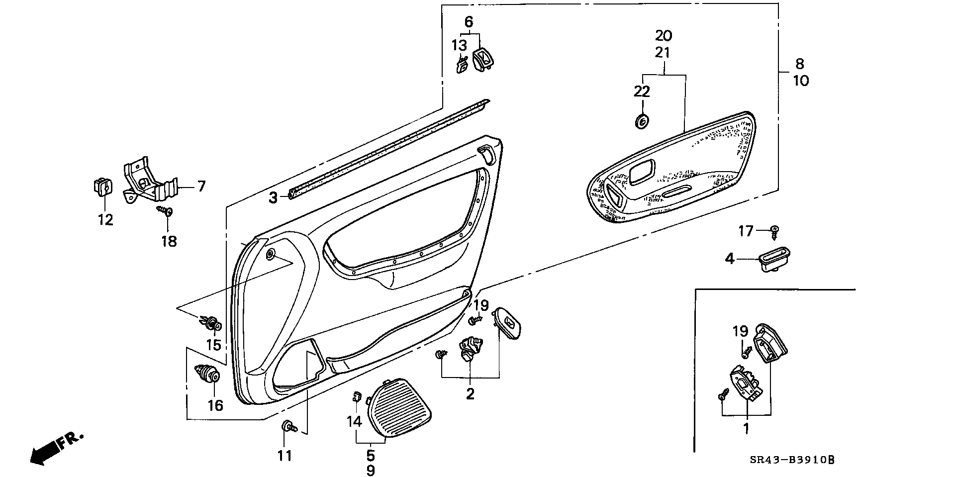 Full size assembly image of FRONT DOOR LINING (1/1)