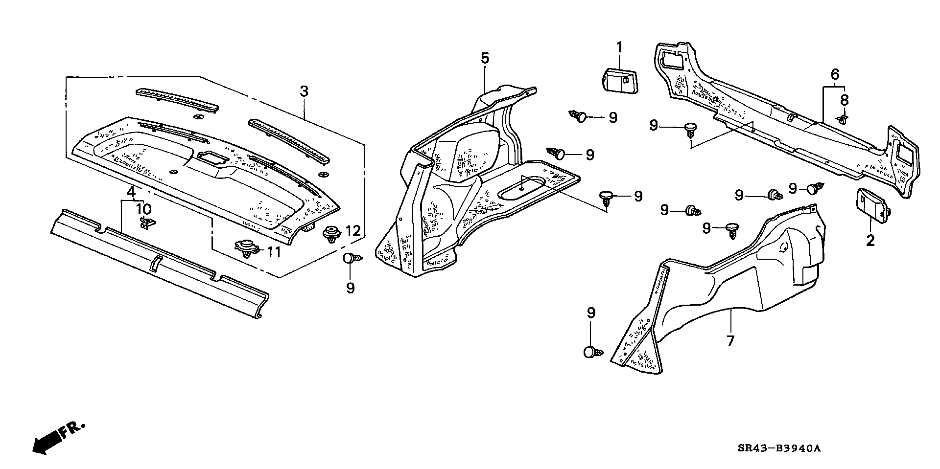 Full size assembly image of REAR TRAY@TRUNK GARNISH (1/1)
