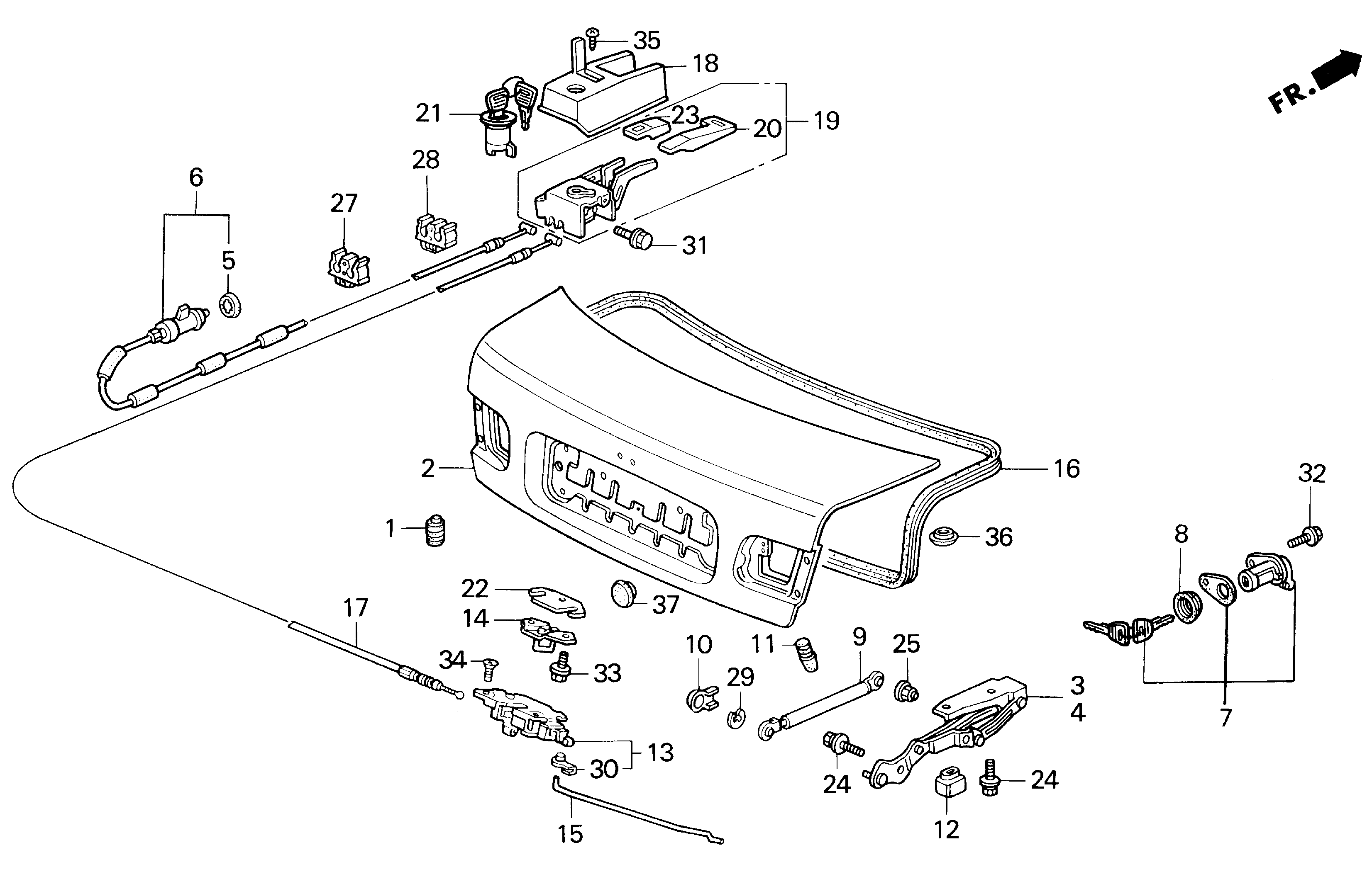 Full size assembly image of TRUNK LID (1/1)