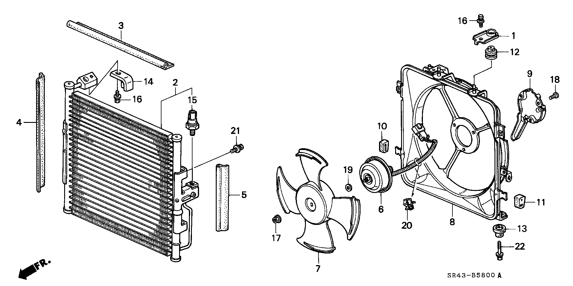 Diagram AIR CONDITIONER (CONDENSER) for your 1990 Honda Accord Coupe 2.2L AT LX 