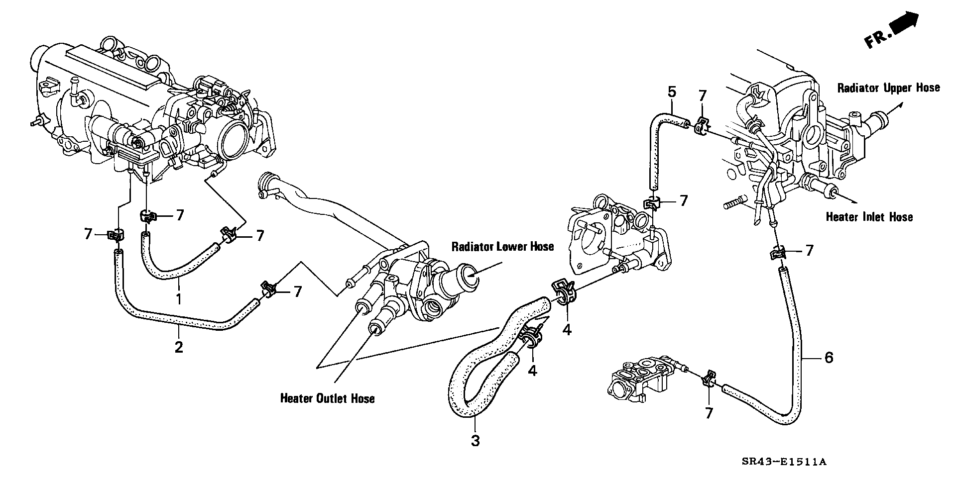 Full size assembly image of WATER HOSE (2) (1/1)