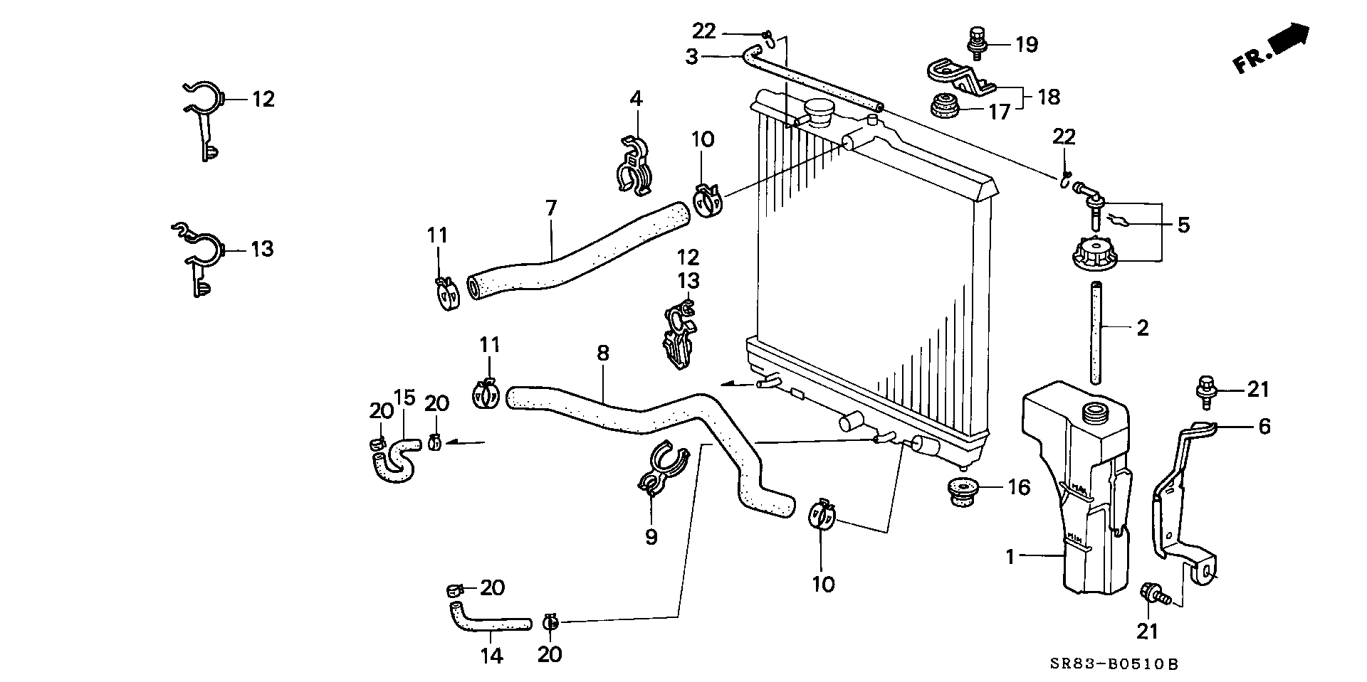 Diagram RADIATOR HOSE for your 2021 Honda CR-V   