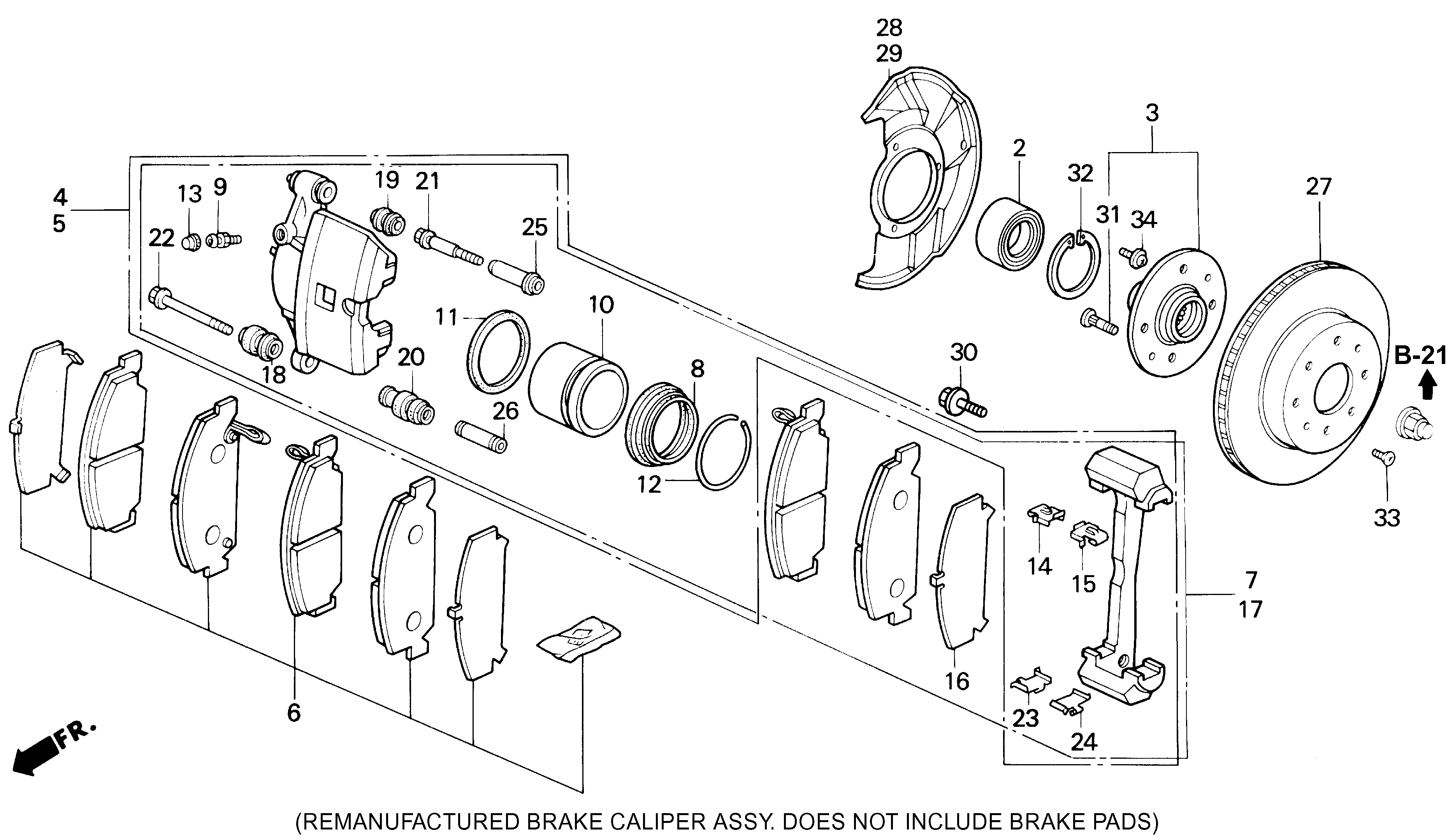 Diagram FRONT BRAKE (1) for your 2018 Honda Civic   