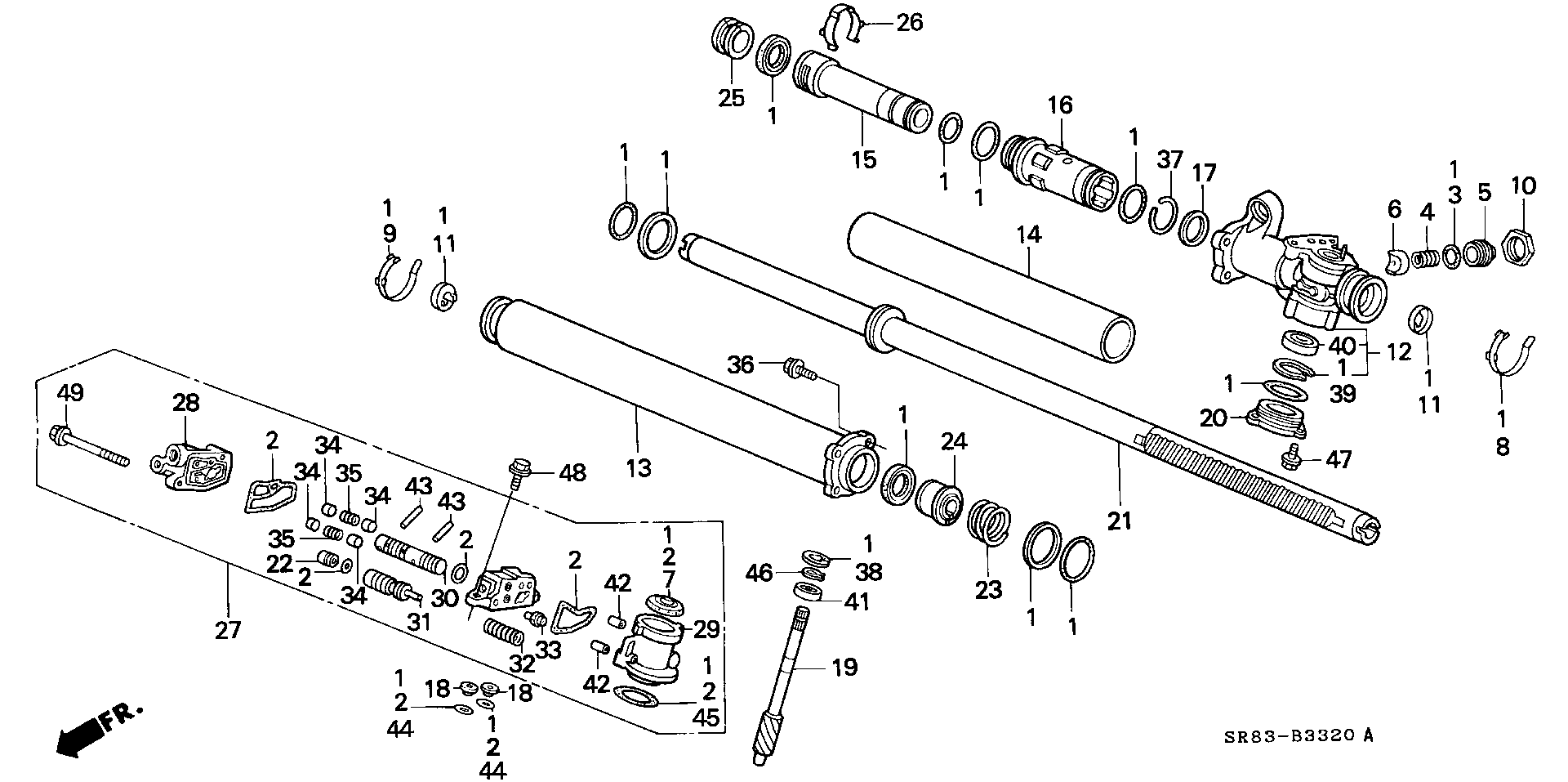 Diagram P.S. GEAR BOX COMPONENTS for your 2021 Honda Accord   