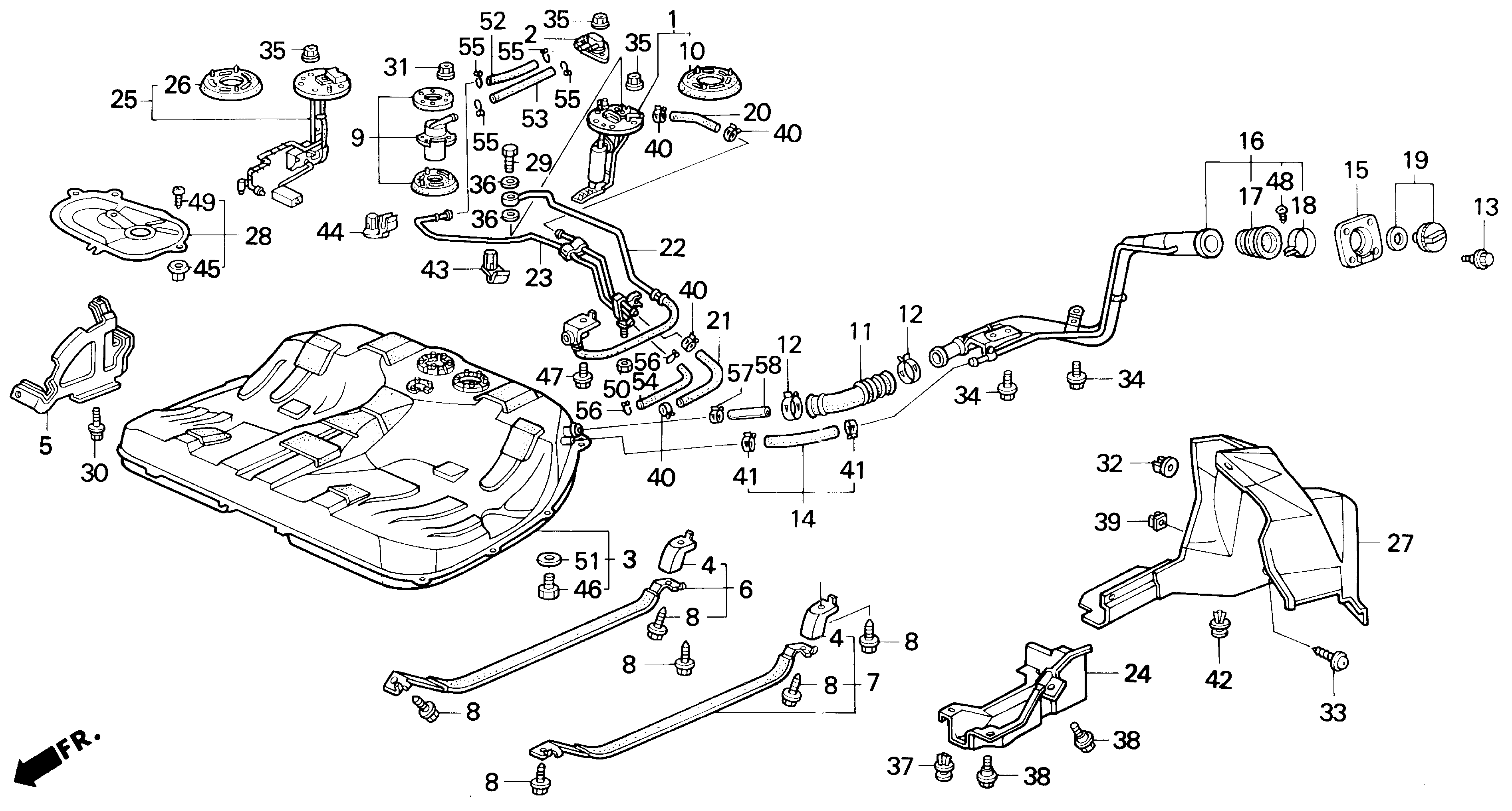 Diagram FUEL TANK for your Honda