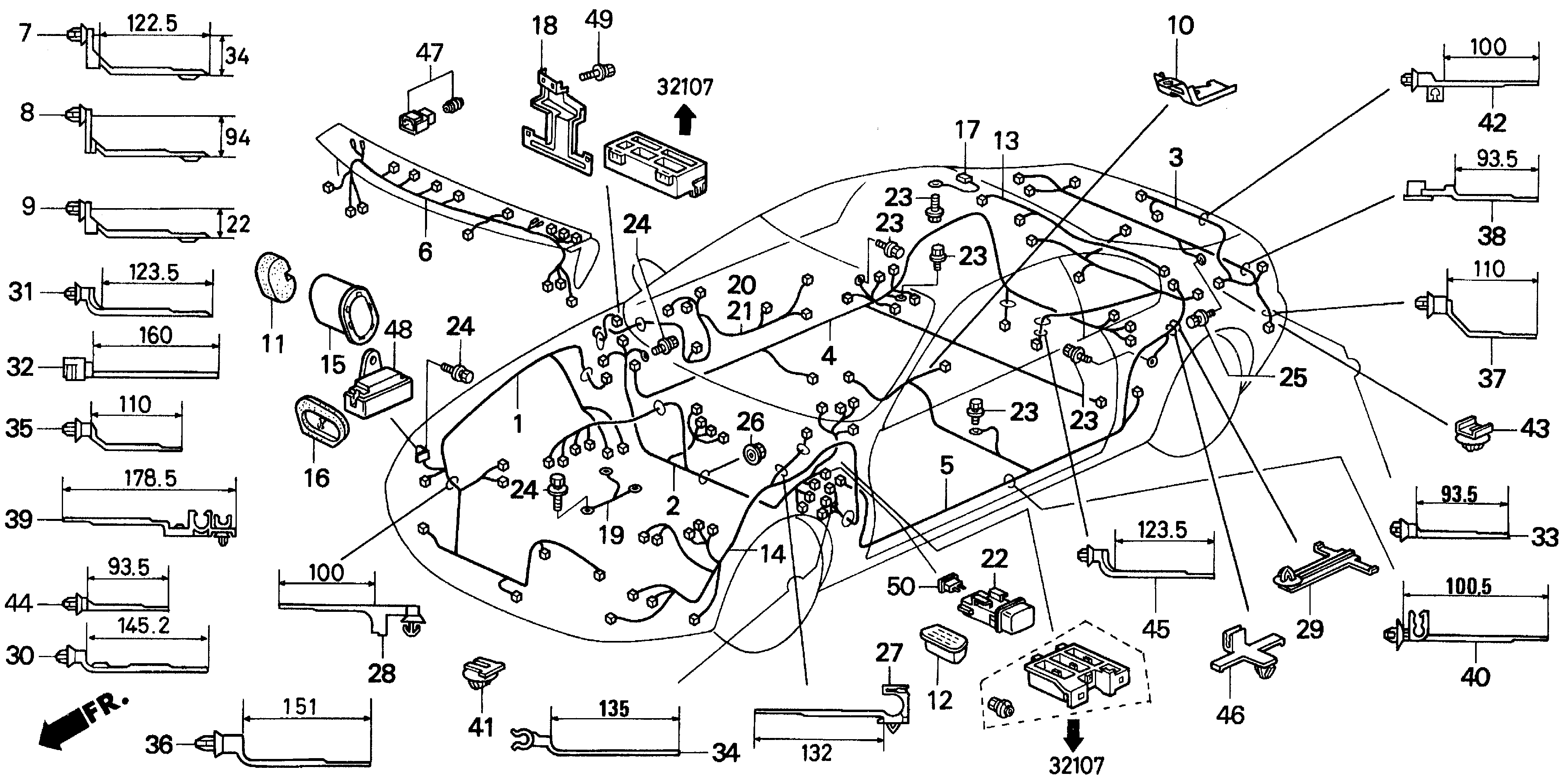 Diagram WIRE HARNESS for your Honda