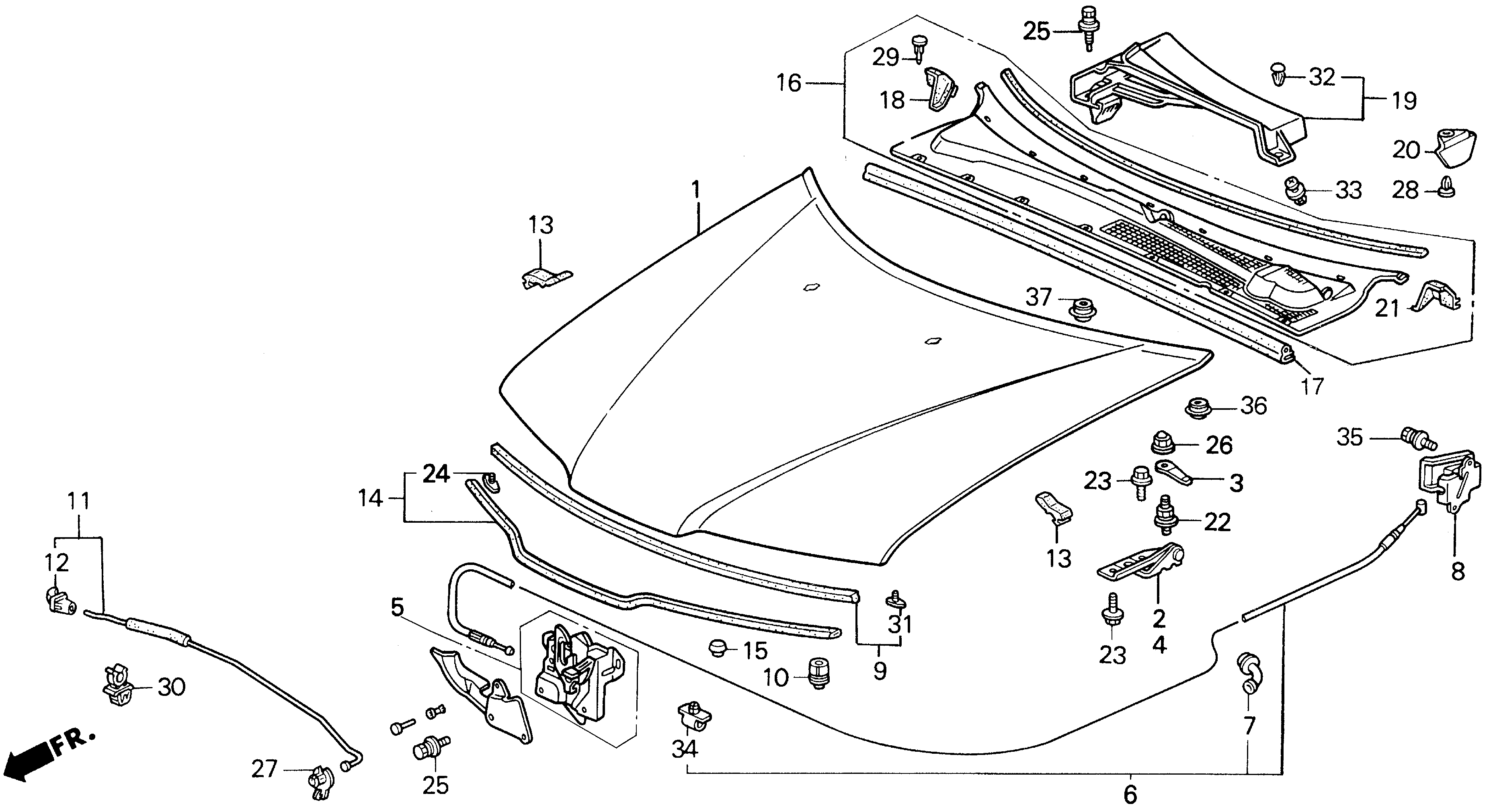 Diagram ENGINE HOOD for your 2012 Honda Accord Coupe   