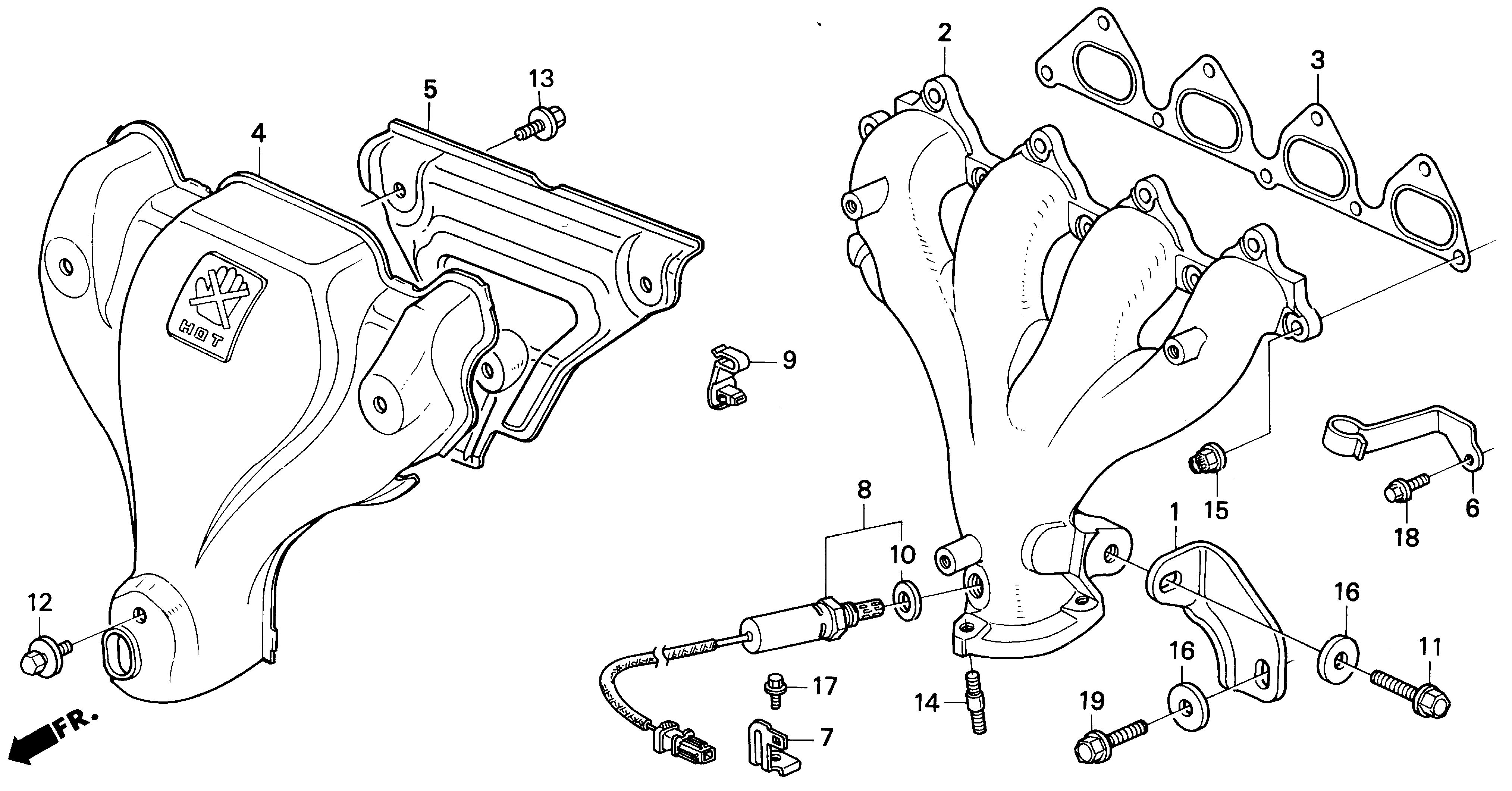 Honda Prelude Cover b, ex. Manifold. Exhaust, lx 18121PT0000