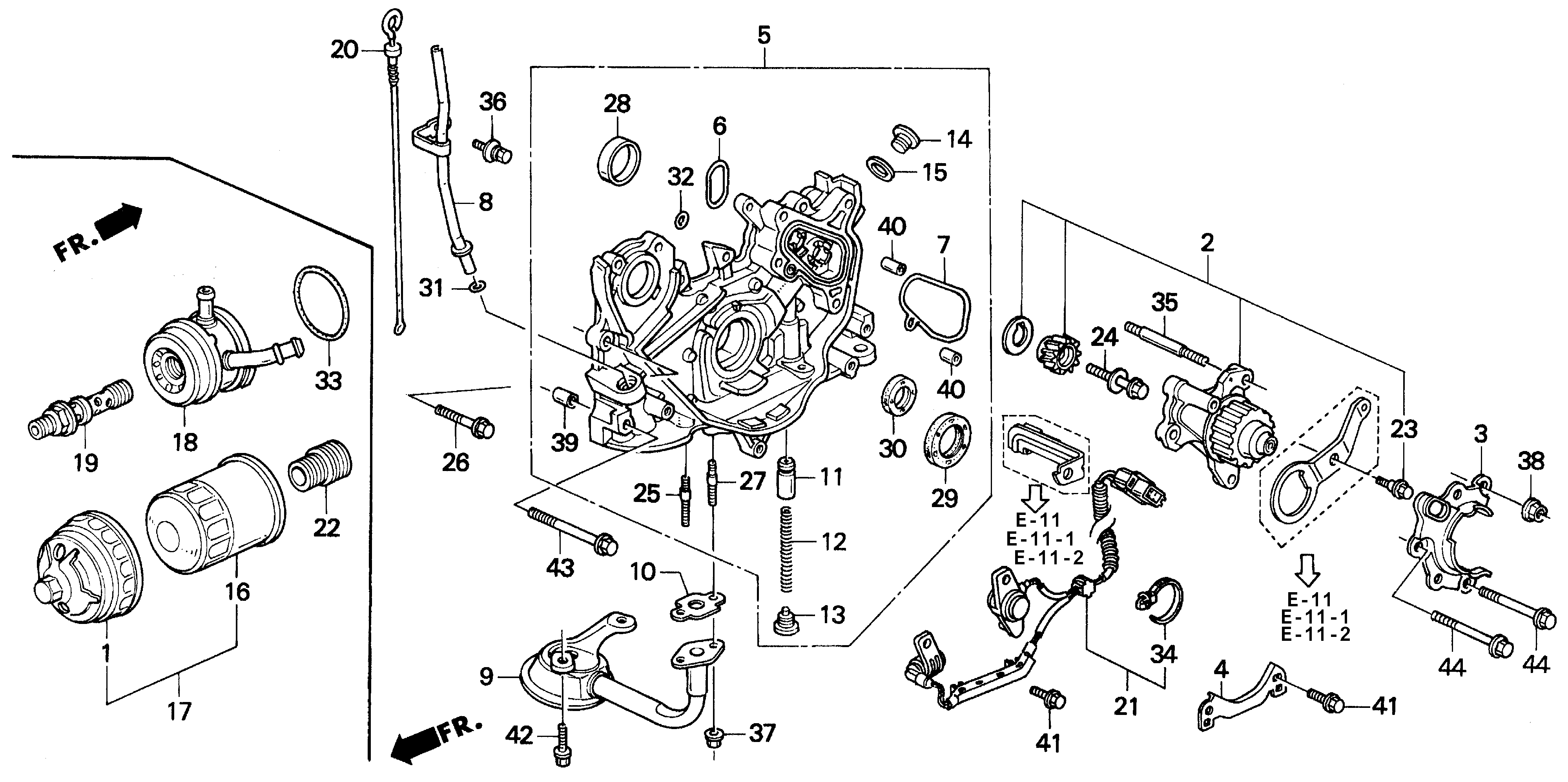 Diagram OIL PUMP@OIL STRAINER for your 1994 Honda Civic Coupe   