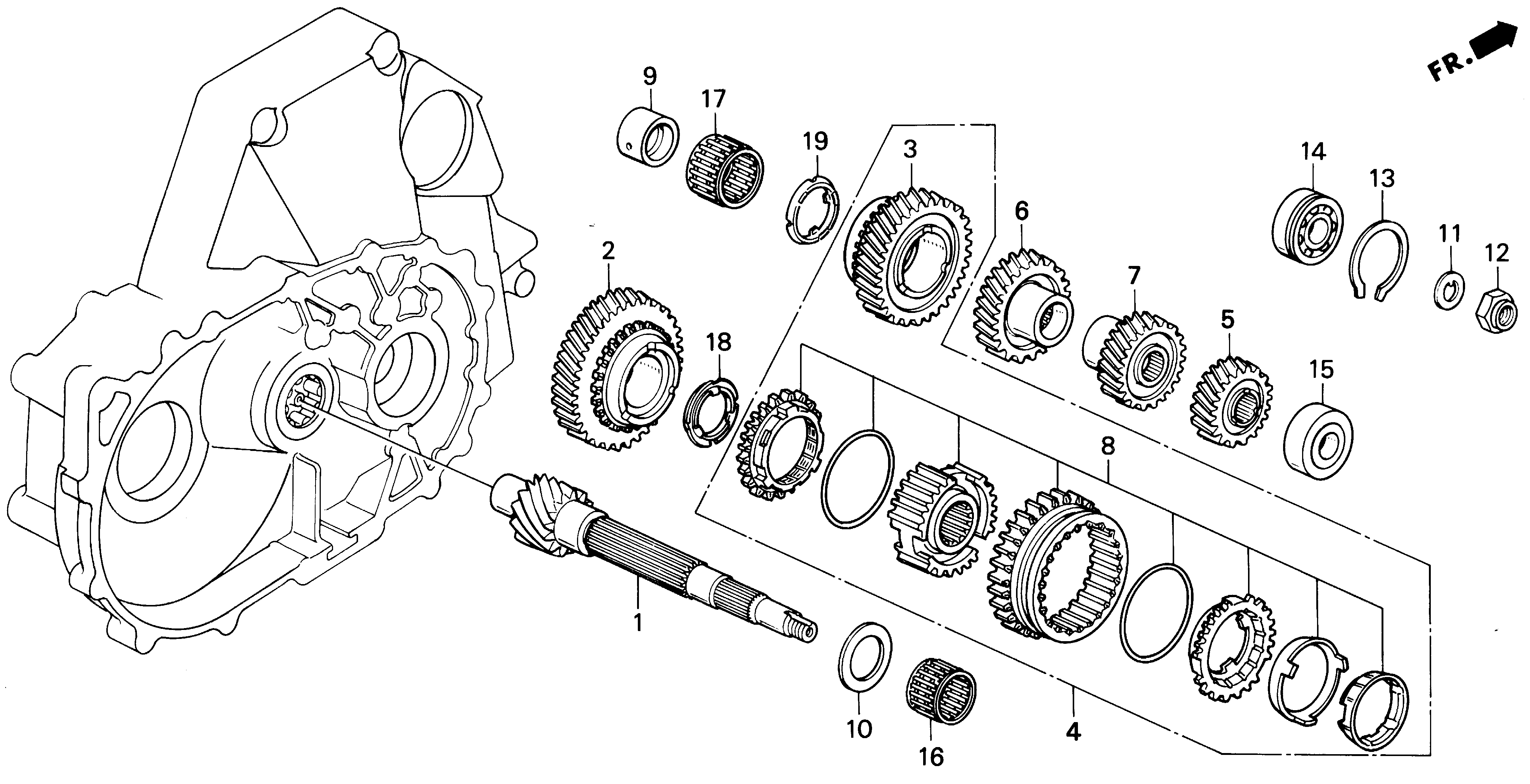 Diagram COUNTERSHAFT for your 2021 Honda Accord   