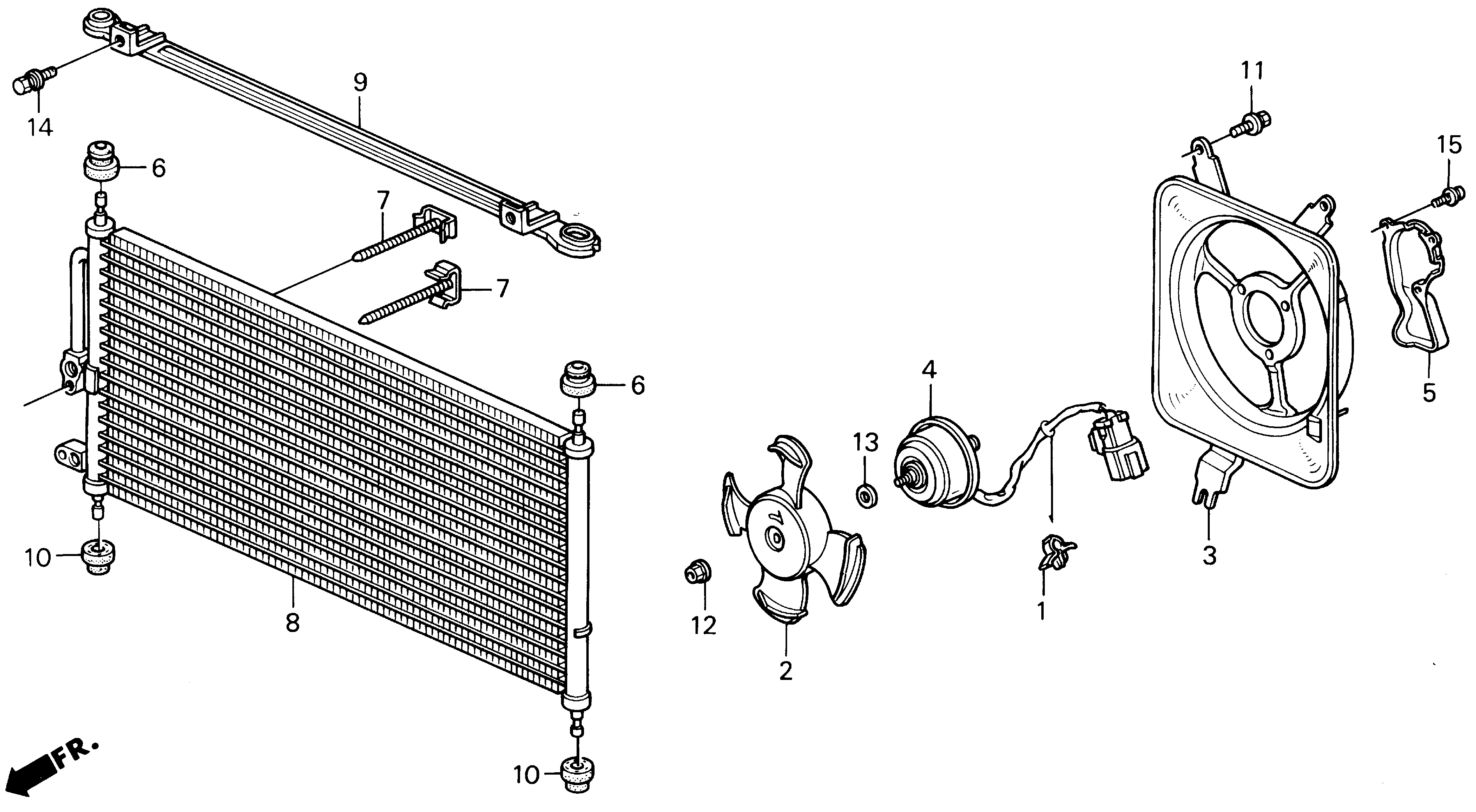 Diagram AIR CONDITIONER (CONDENSER) for your 2003 Honda Accord Coupe   