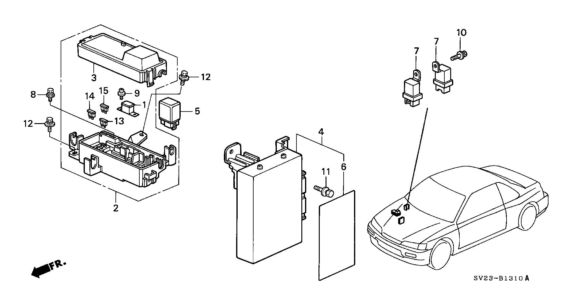 Diagram ABS UNIT for your 1996 Honda Accord Coupe   