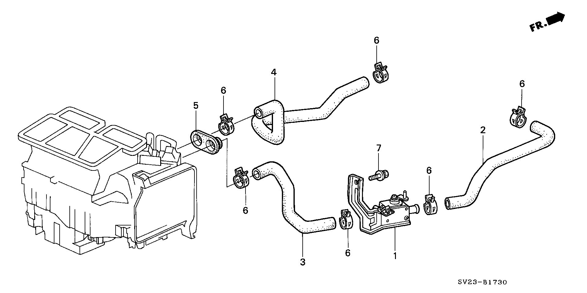 Diagram WATER VALVE for your 1997 Honda Accord Coupe 2.2L MT LX 