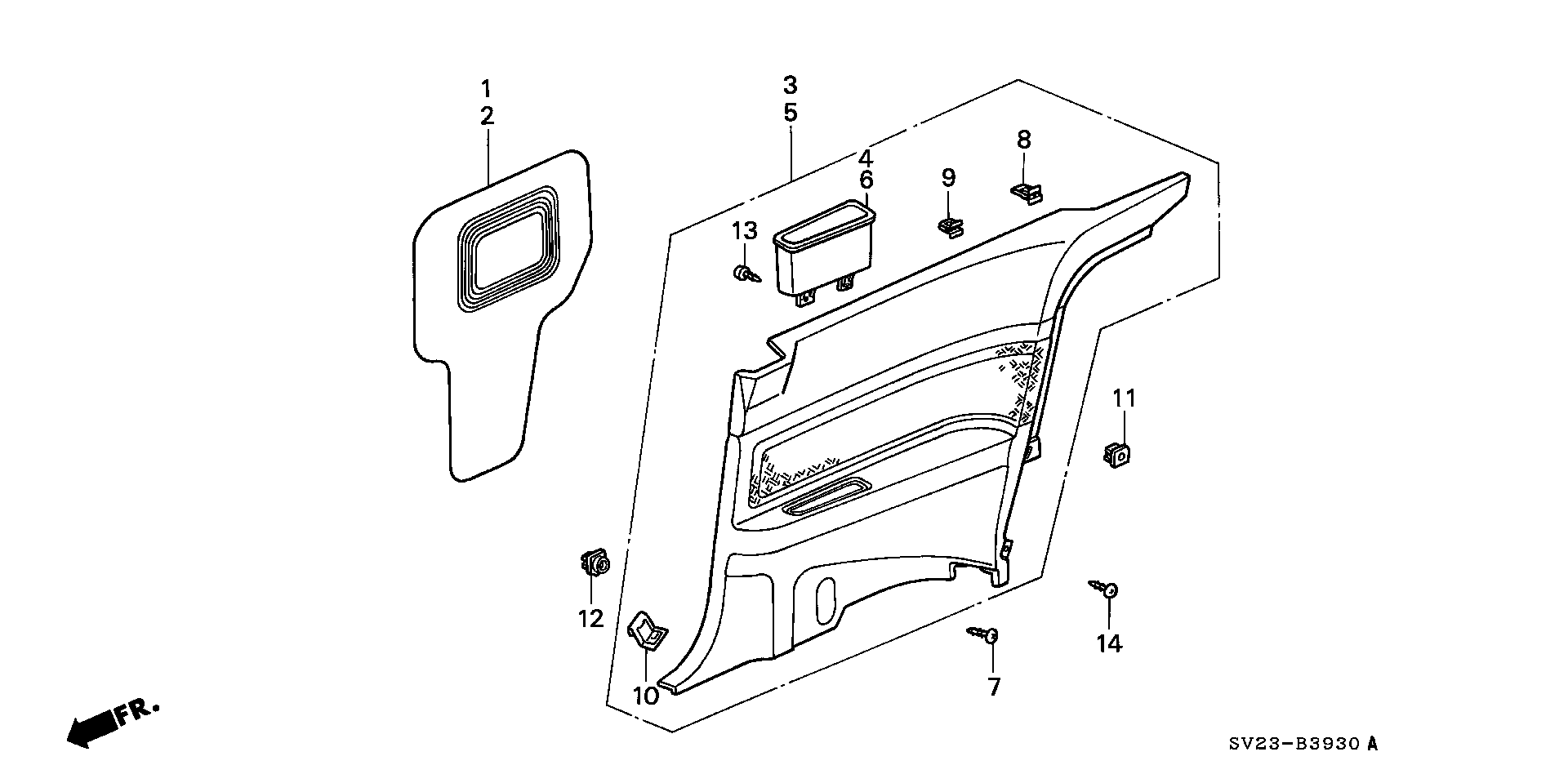 Diagram SIDE LINING for your Honda