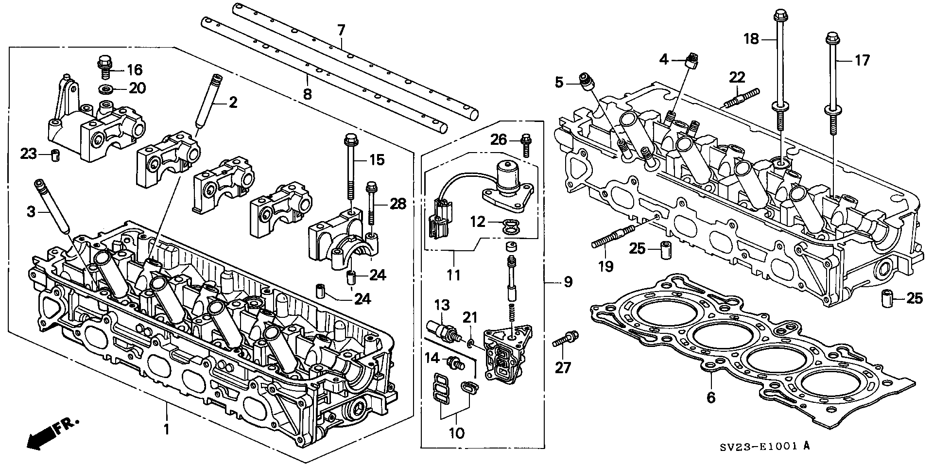 Diagram CYLINDER HEAD (2) for your 1996 Honda