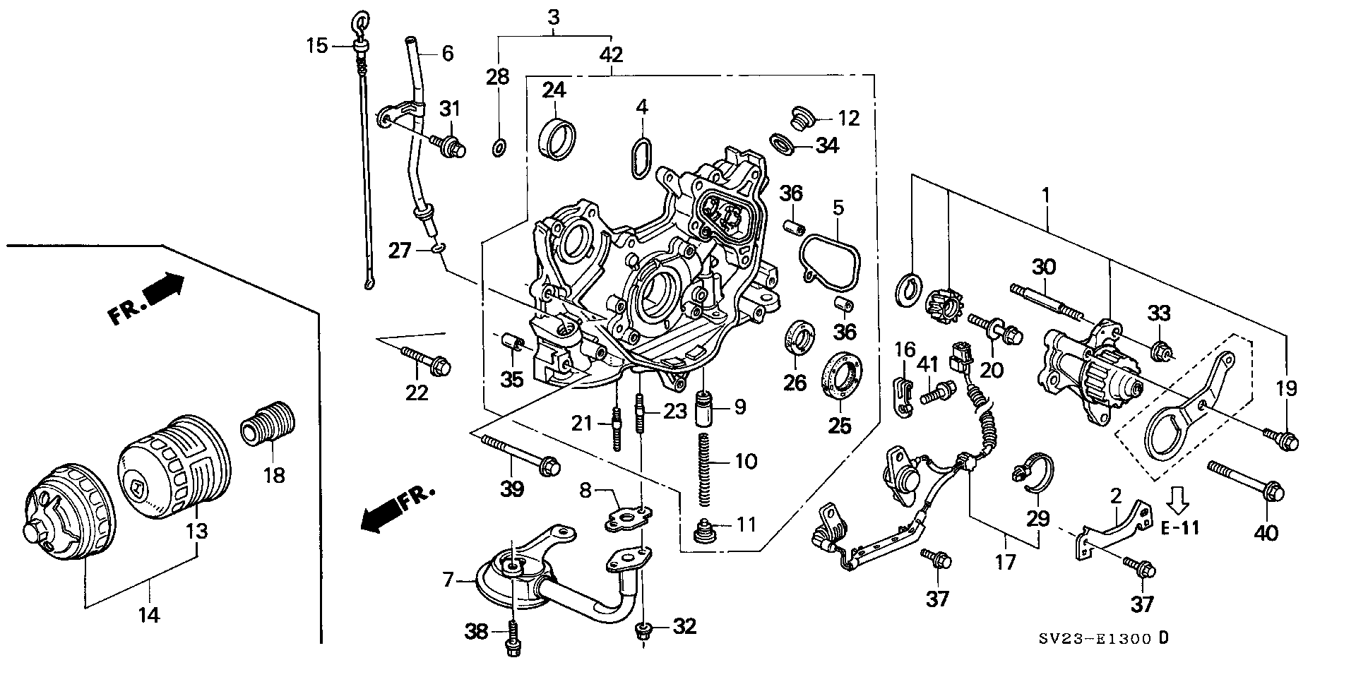 Diagram OIL PUMP@OIL STRAINER for your 1995 Honda