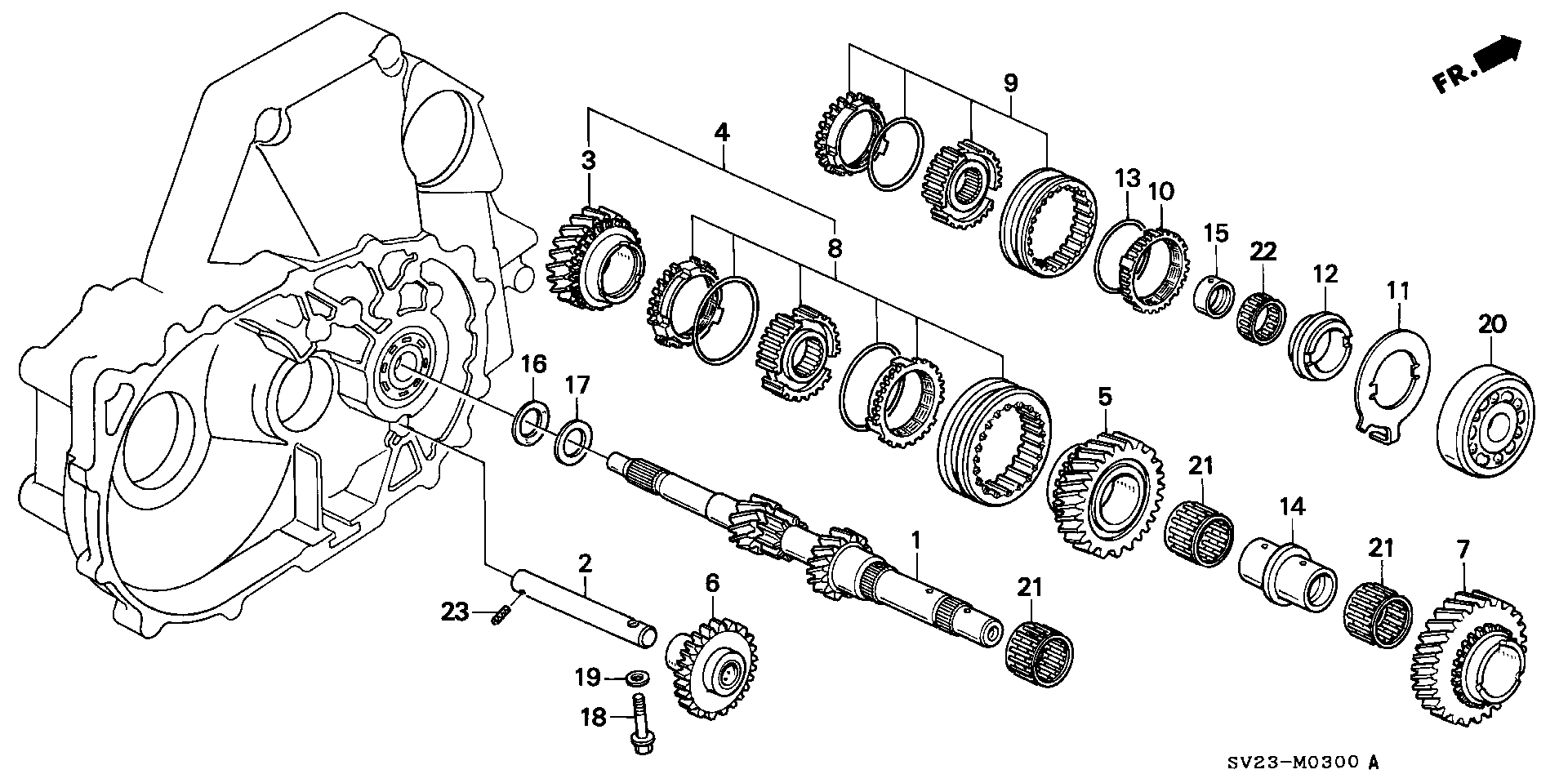 Diagram MAINSHAFT for your Honda Accord Coupe  