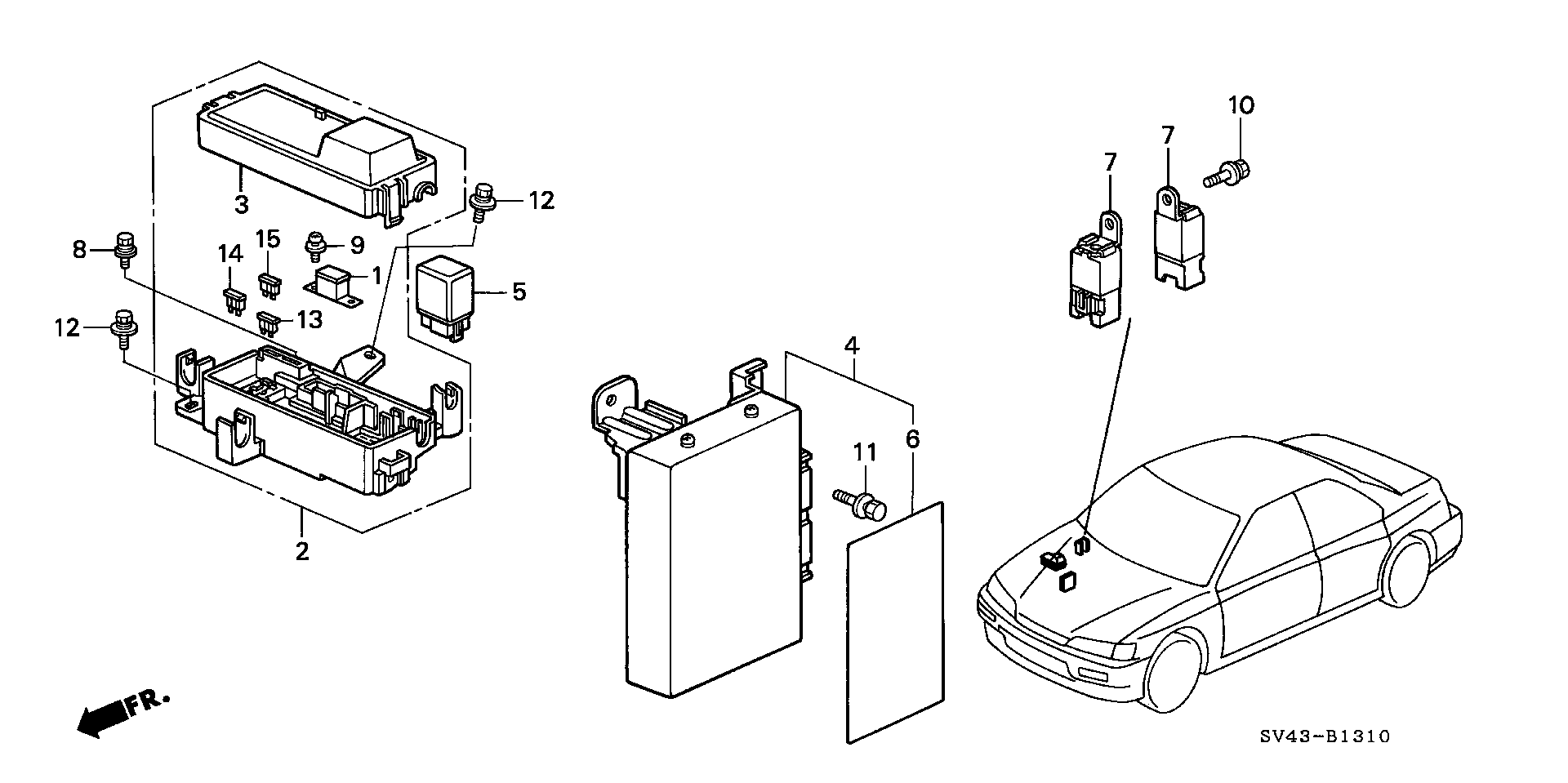 Diagram ABS UNIT for your 1995 Honda