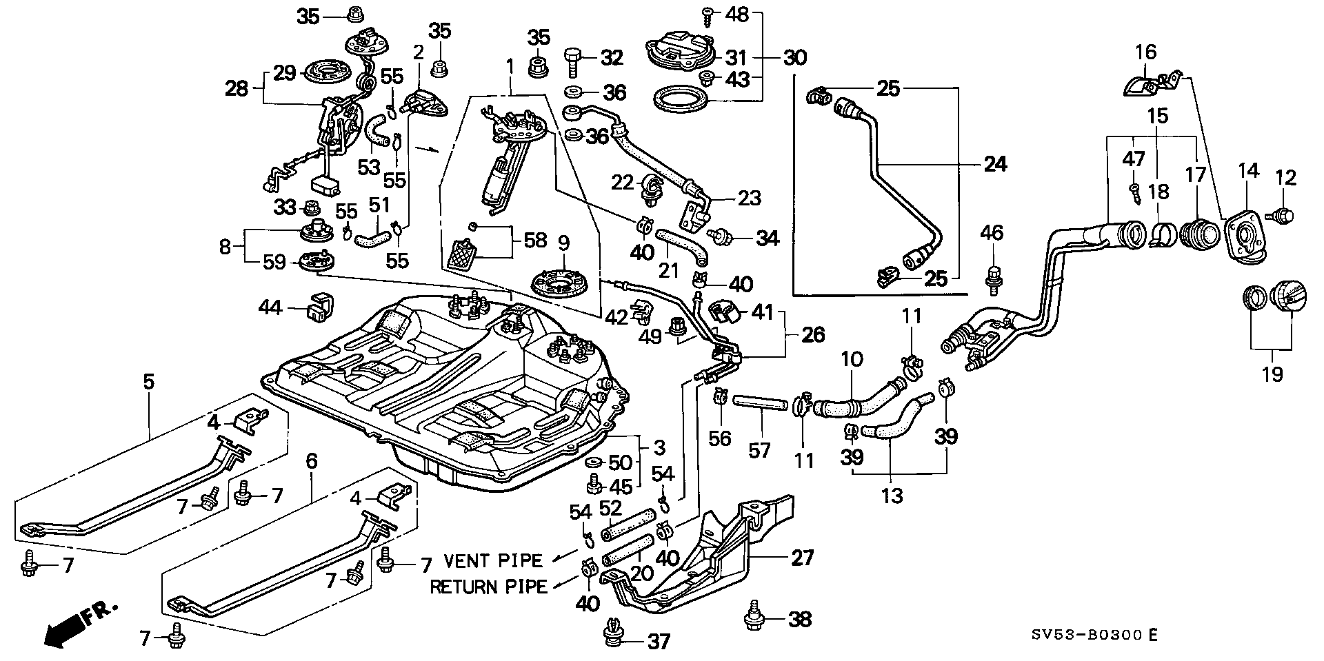 Diagram FUEL TANK for your Honda