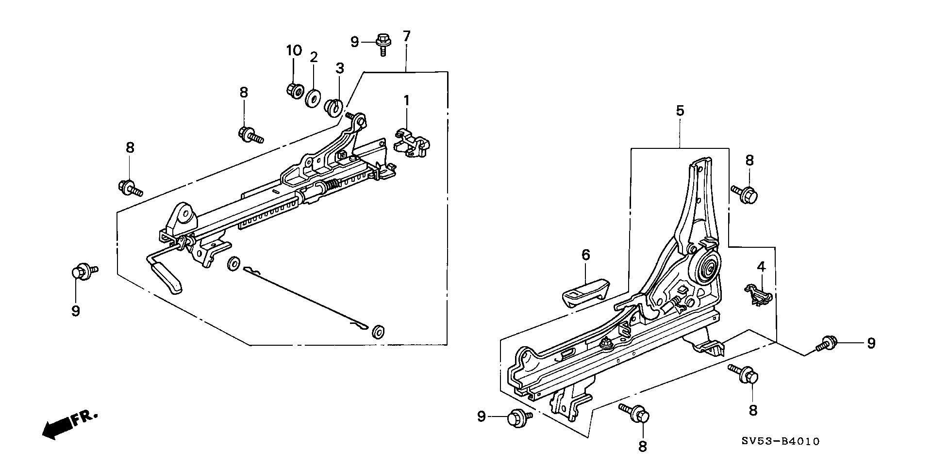 Full size assembly image of FRONT SEAT COMPONENTS (1) (1/1)