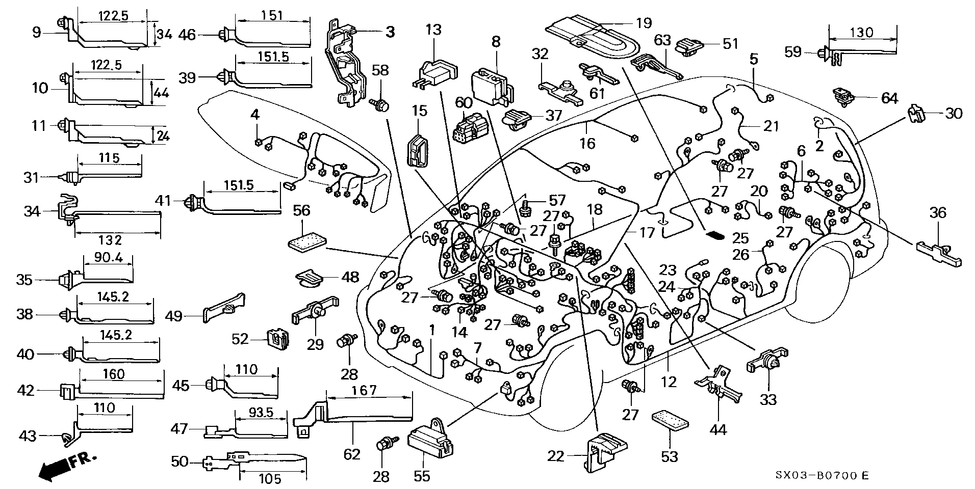 Diagram WIRE HARNESS for your Honda Odyssey  