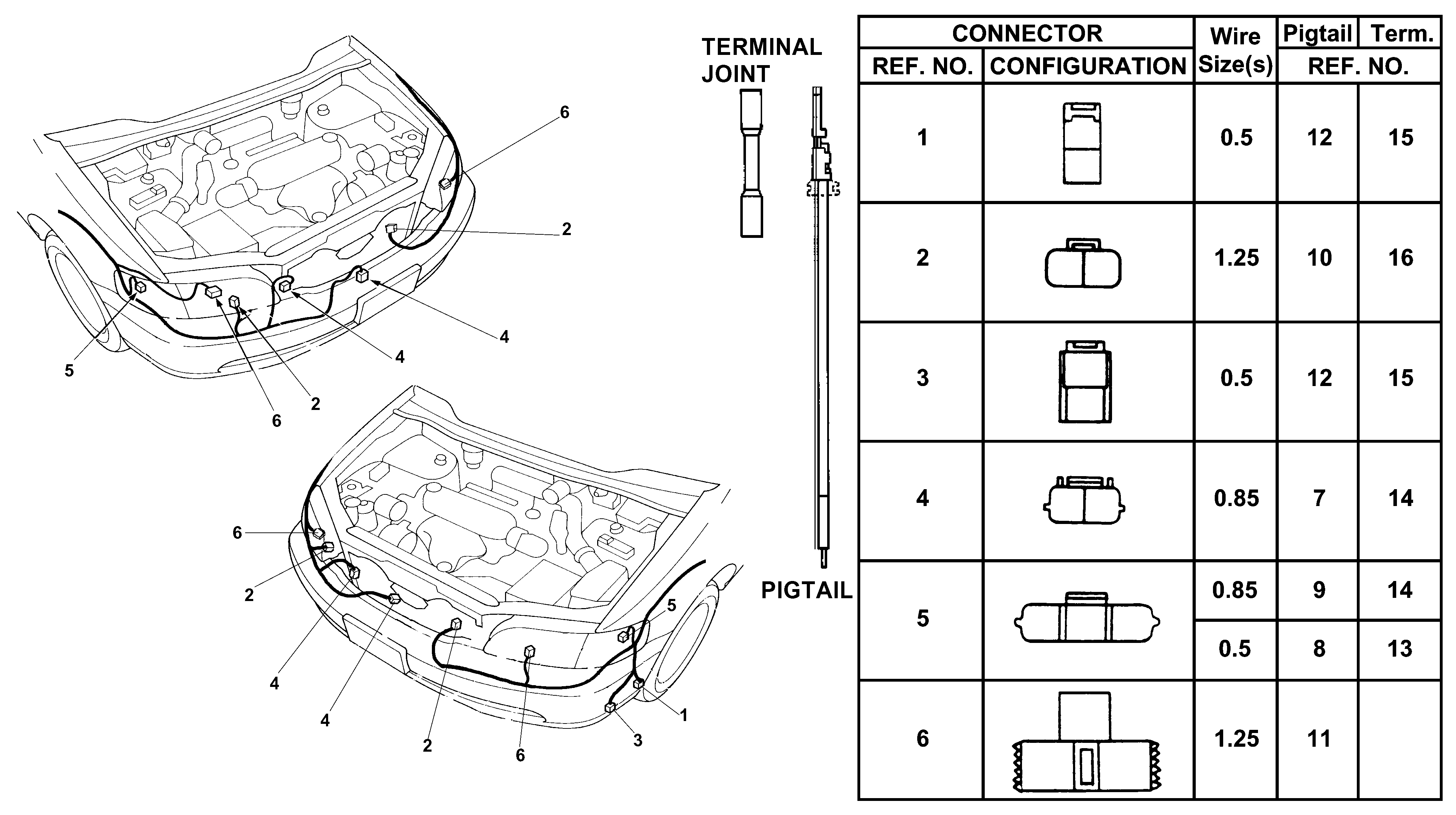Full size assembly image of ELECTRICAL CONNECTORS (FR.) (1/1)