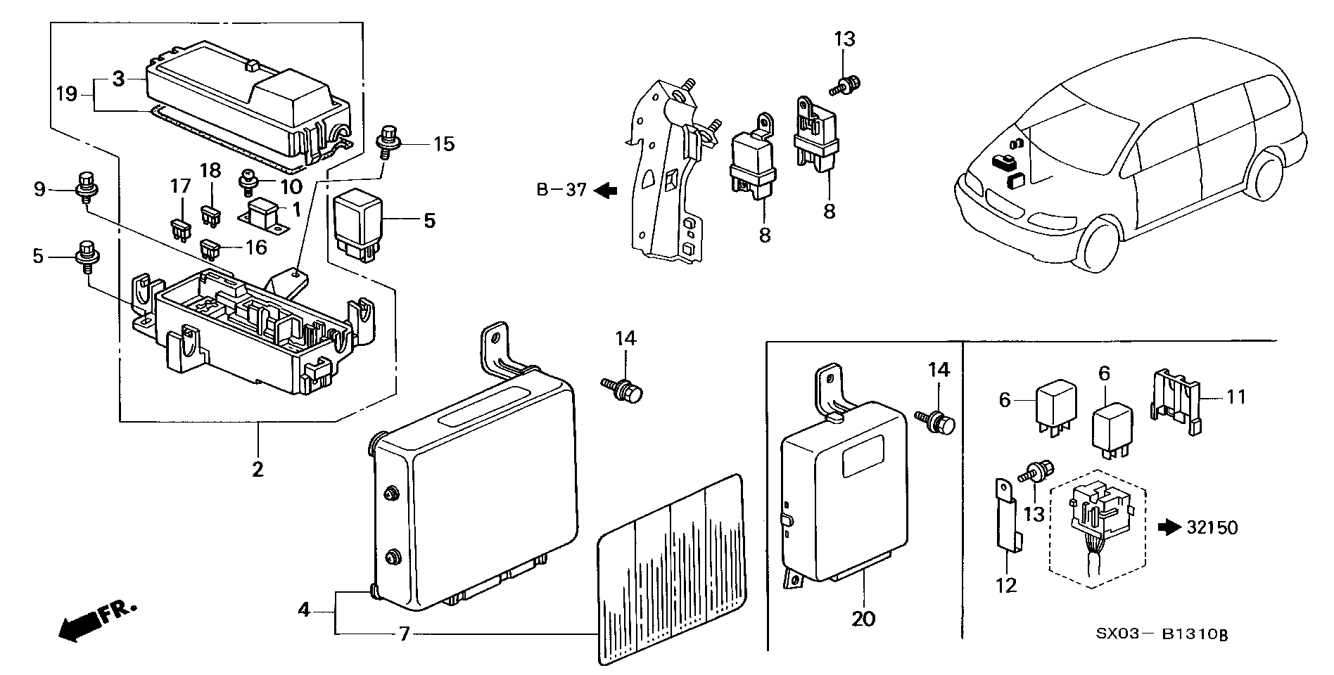 Diagram ABS UNIT for your Honda