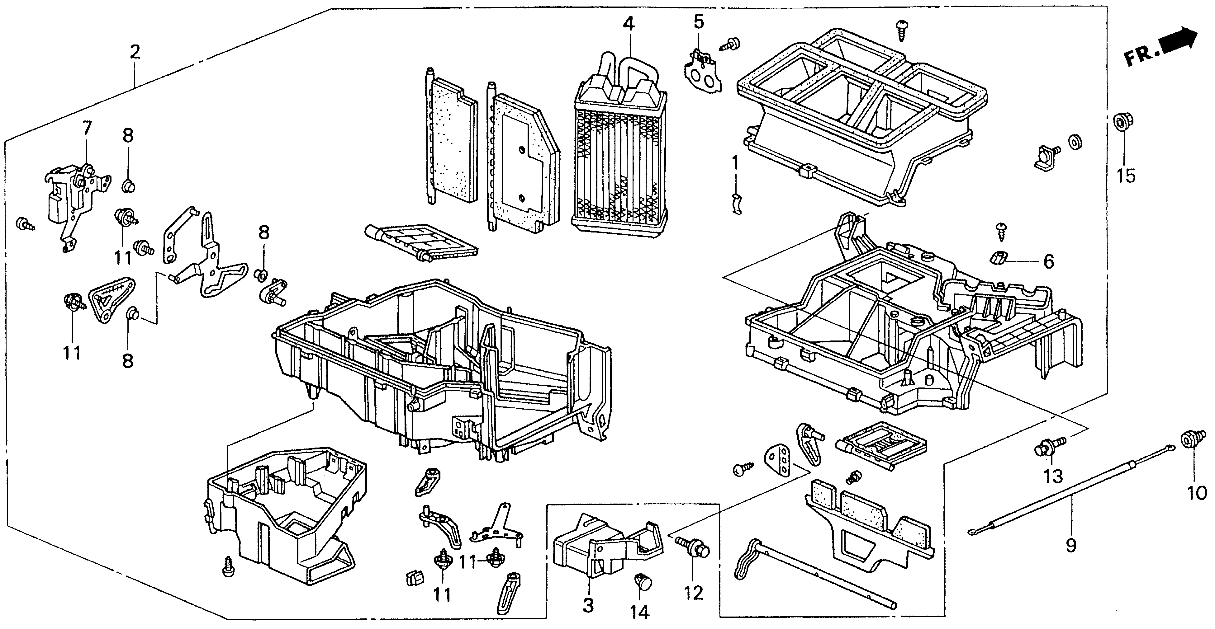 Diagram HEATER UNIT for your Honda