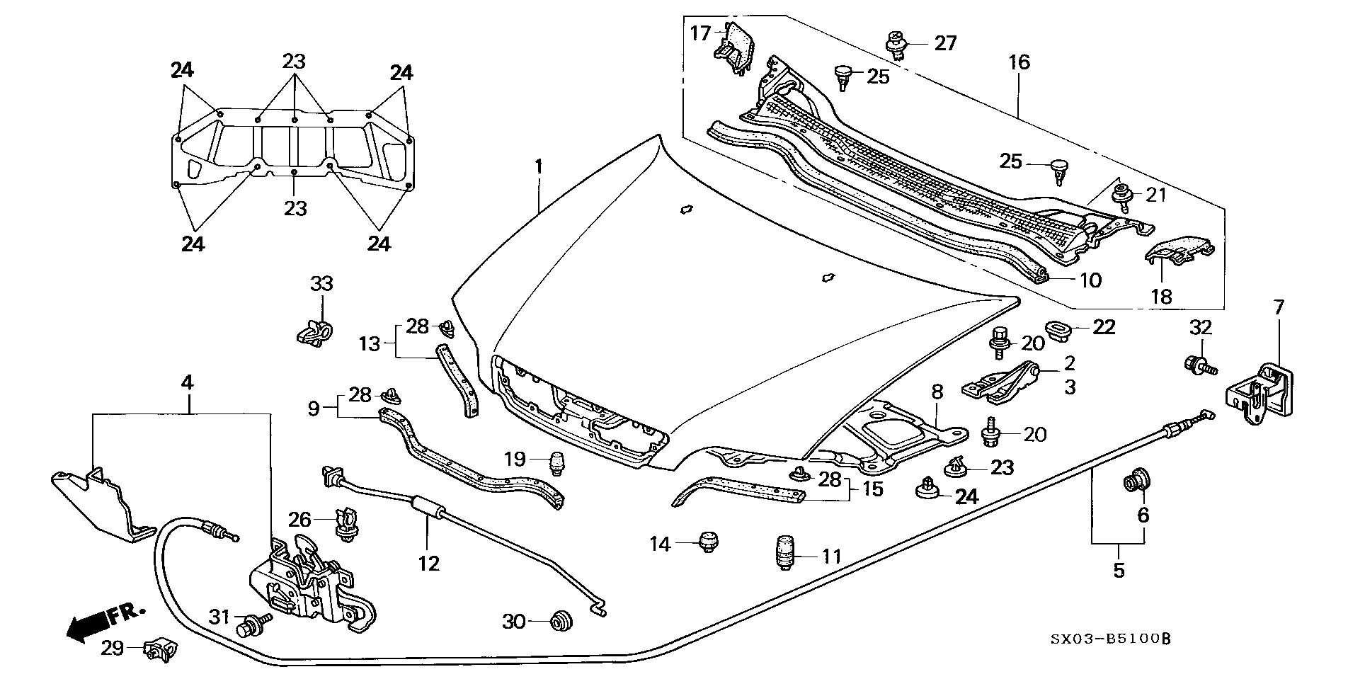 Diagram HOOD for your 2012 Honda Accord Coupe   