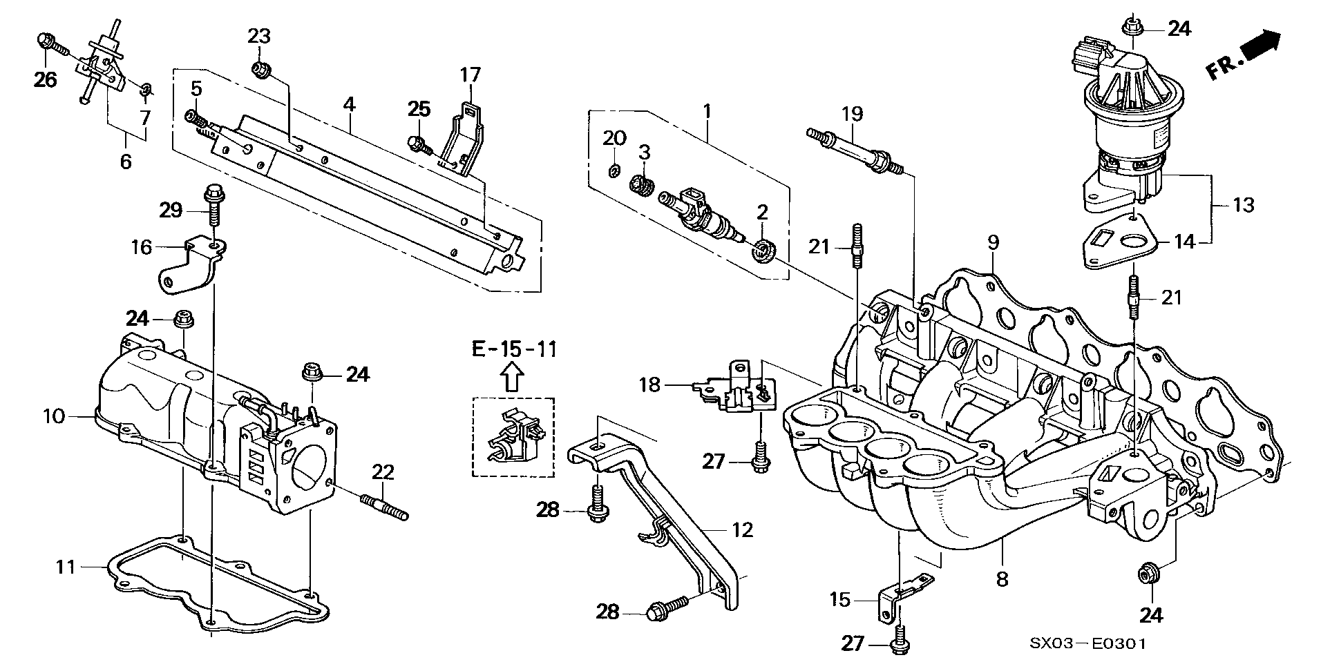 Full size assembly image of INTAKE MANIFOLD (2.3L) (1/1)