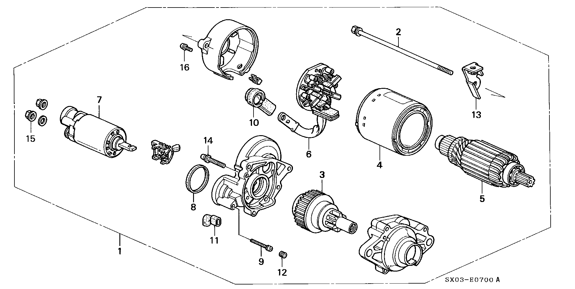 Full size assembly image of STARTER MOTOR (MITSUBA) (1/1)