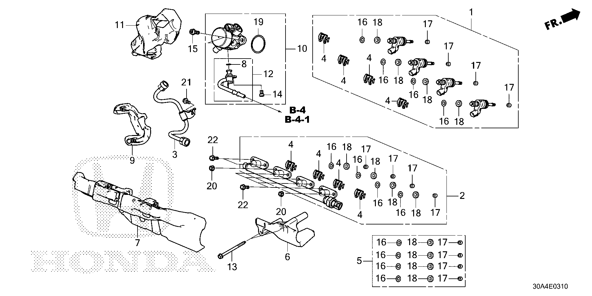 Diagram FUEL INJECTOR for your 2007 Honda CR-V   