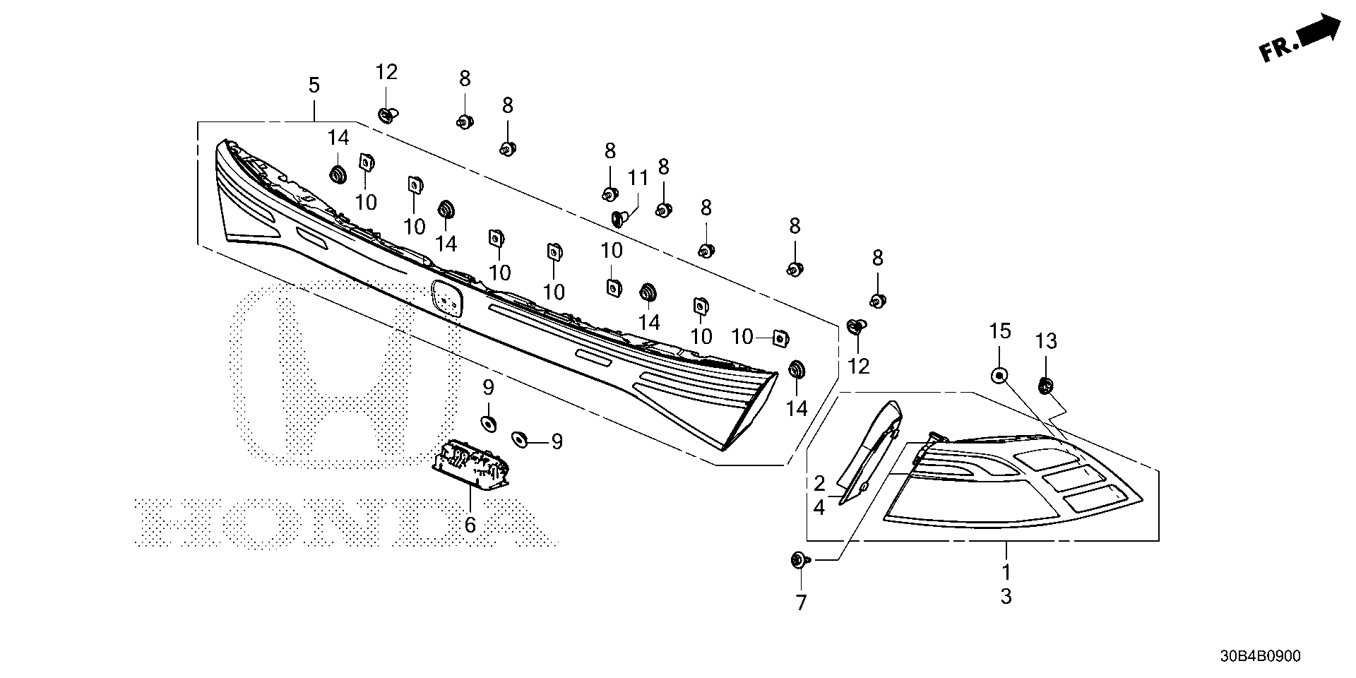 Diagram TAILLIGHT@LICENSE LIGHT for your Honda Accord  