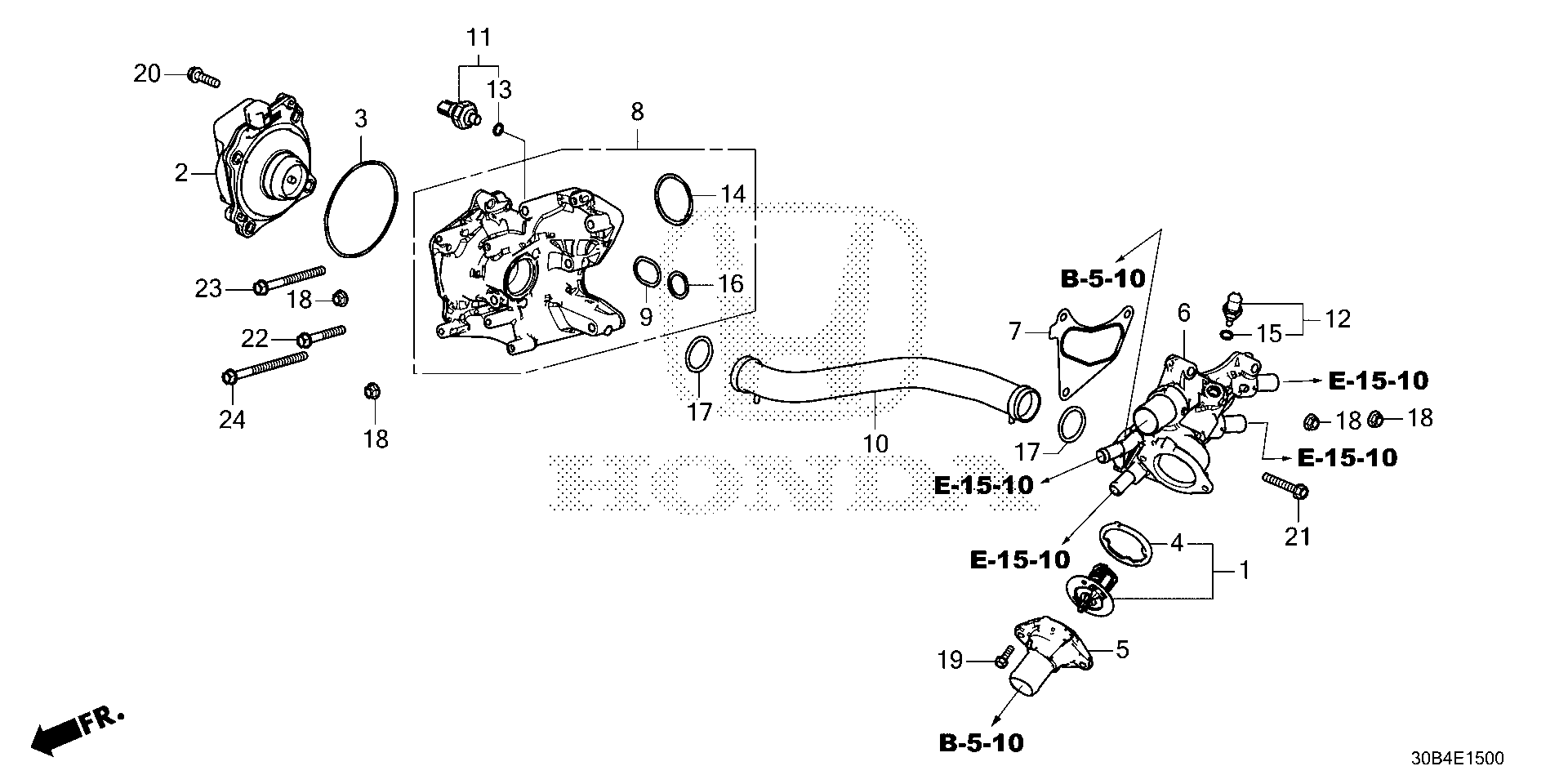 Diagram ELECTRIC WATER PUMP for your 2023 Honda Accord   