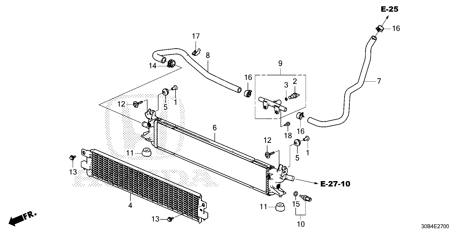 Diagram PCU RADIATOR for your 2023 Honda Accord   