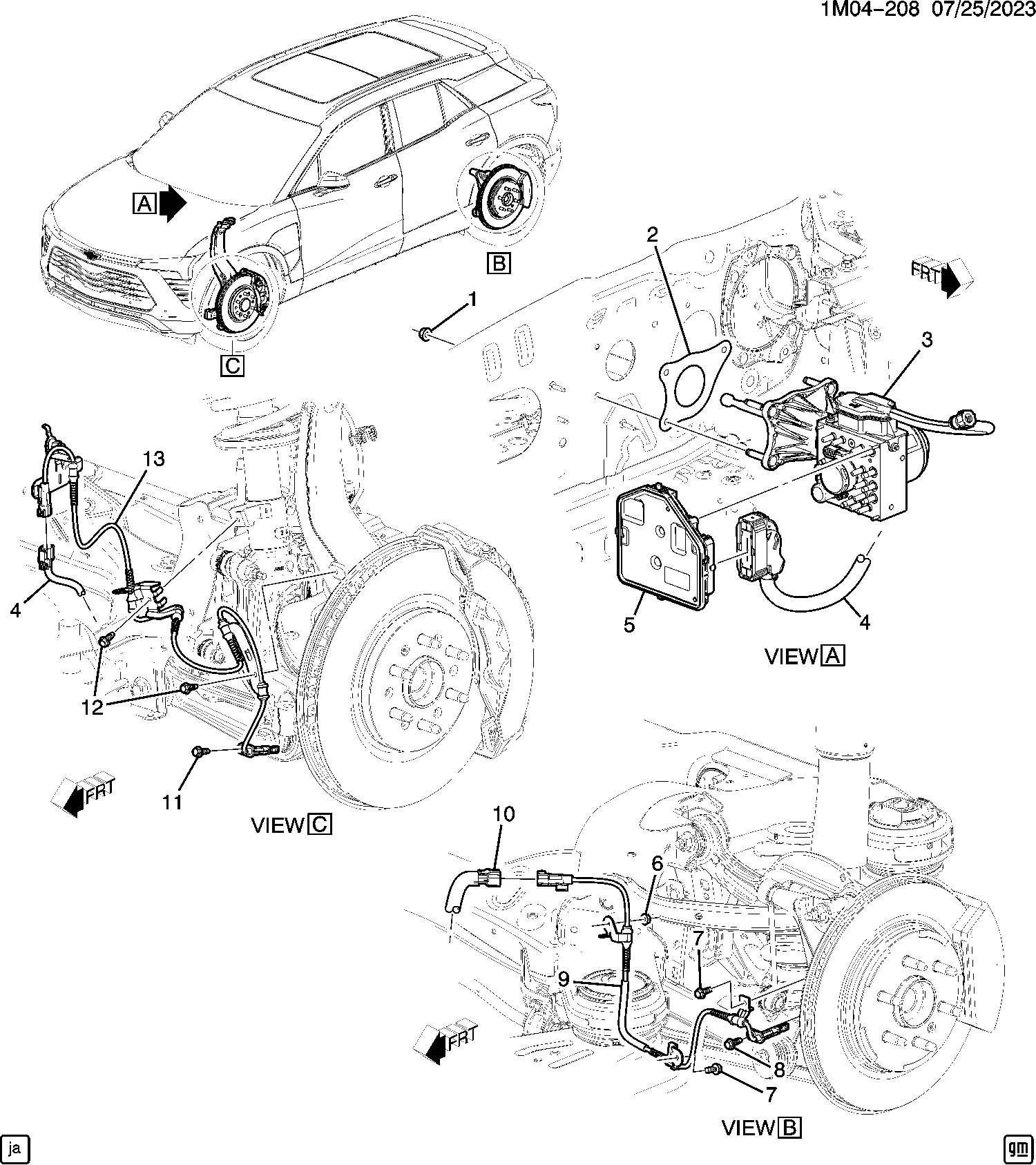 Diagram BRAKE ELECTRICAL SYSTEM for your Honda