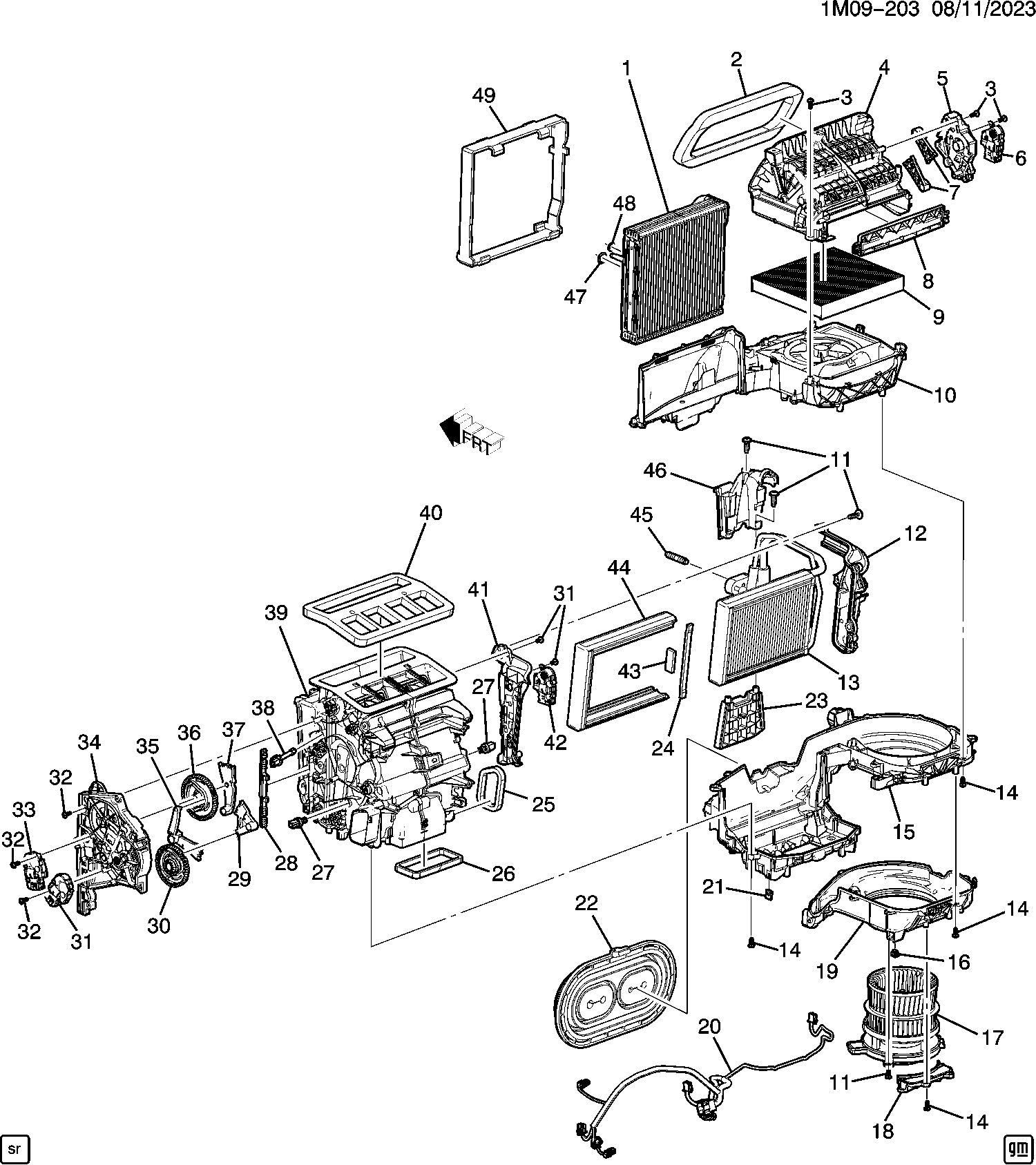 Diagram A/C & HEATER MODULE ASM for your Honda