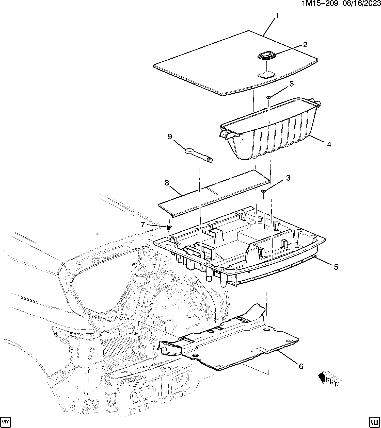 Diagram COMPARTMENT TRIM@REAR (2) for your Honda