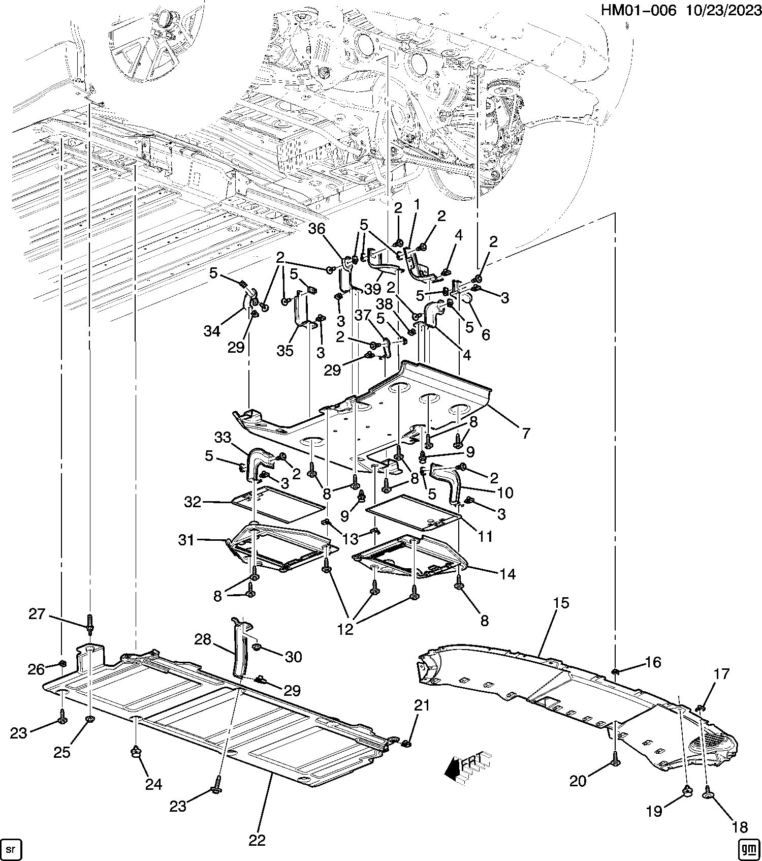 Diagram AIR DEFLECTOR @UNDERBODY-REAR (2) for your Honda