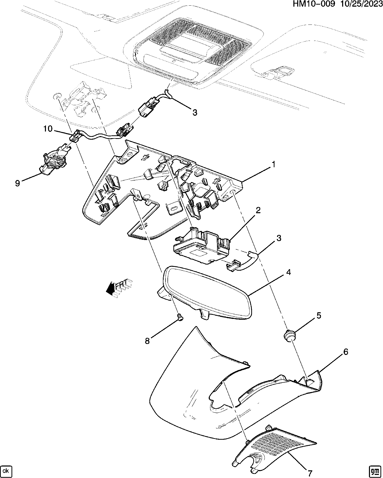 Diagram MIRROR@INSIDE REAR VIEW (2) for your Honda