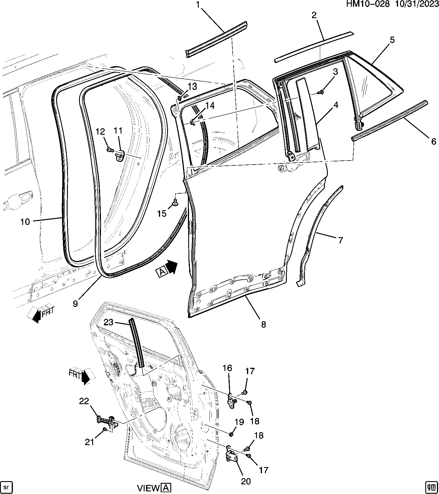 Diagram DOOR HARDWARE@REAR PART 1 for your Honda