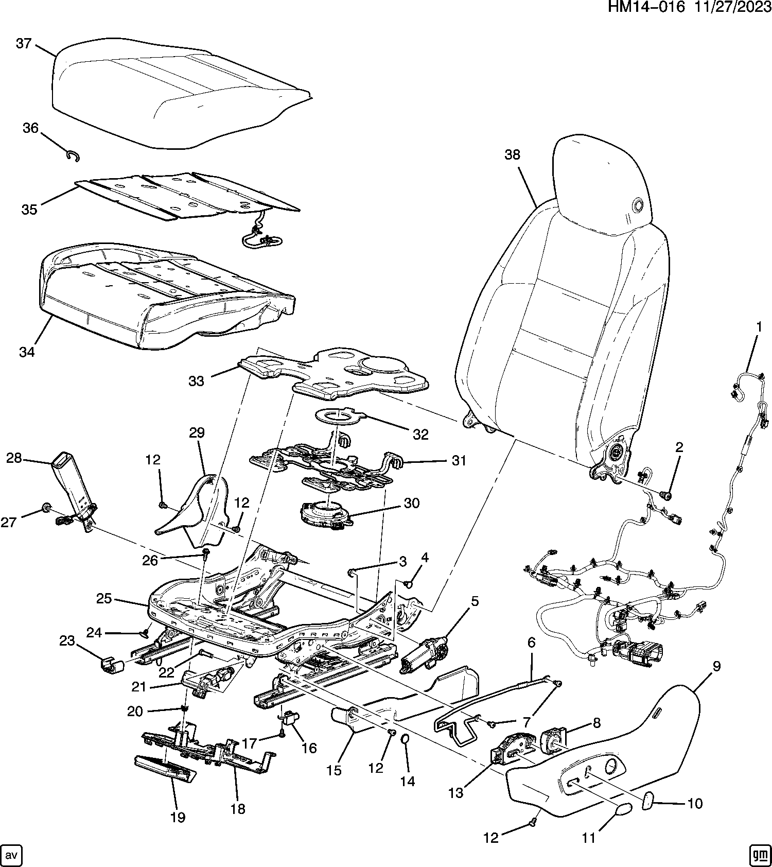 Diagram SEAT ASM@LEFT HAND FRONT-CUSHION (2) for your Honda