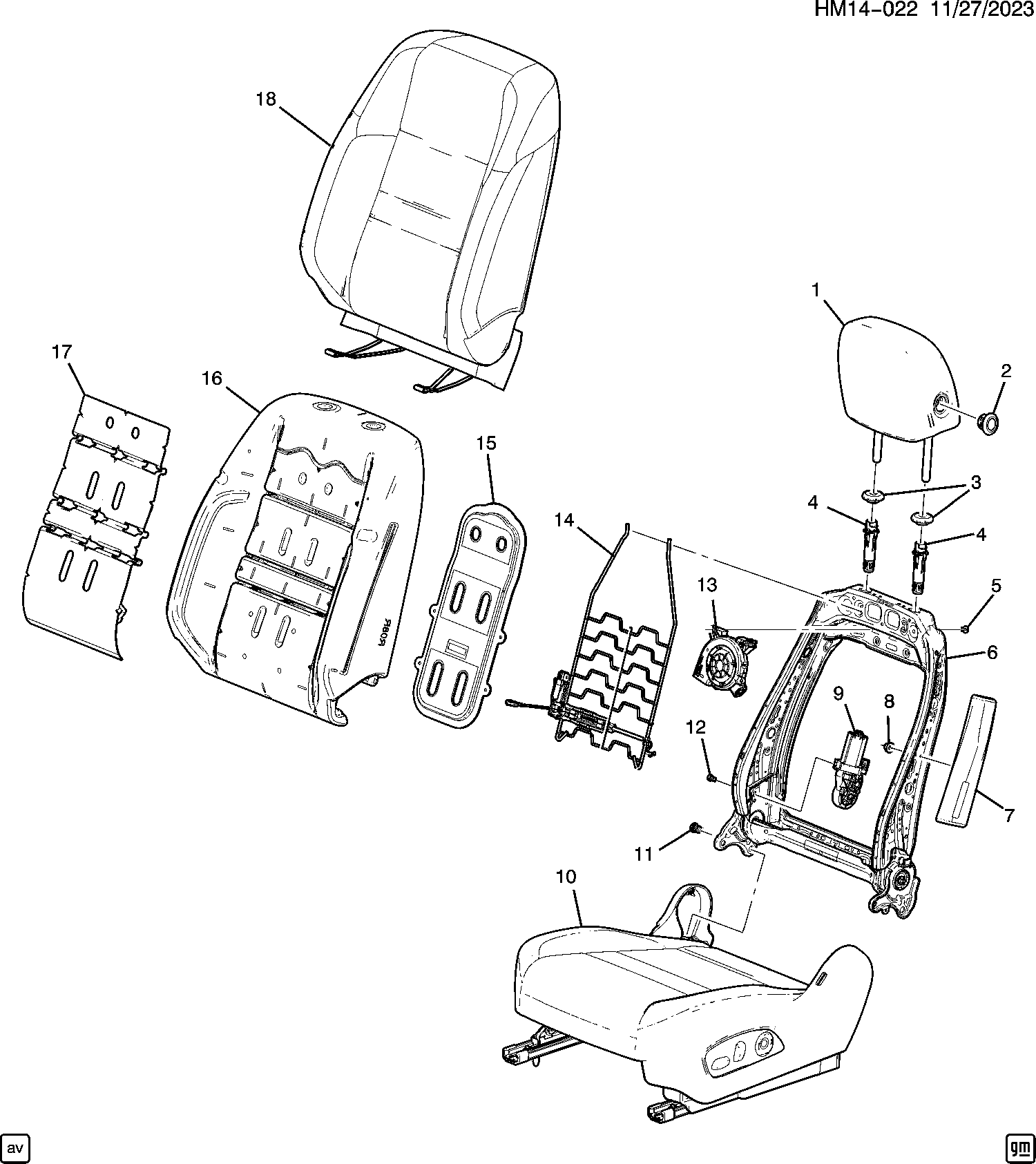 Diagram SEAT ASM@LEFT HAND FRONT-BACK (2) for your Honda